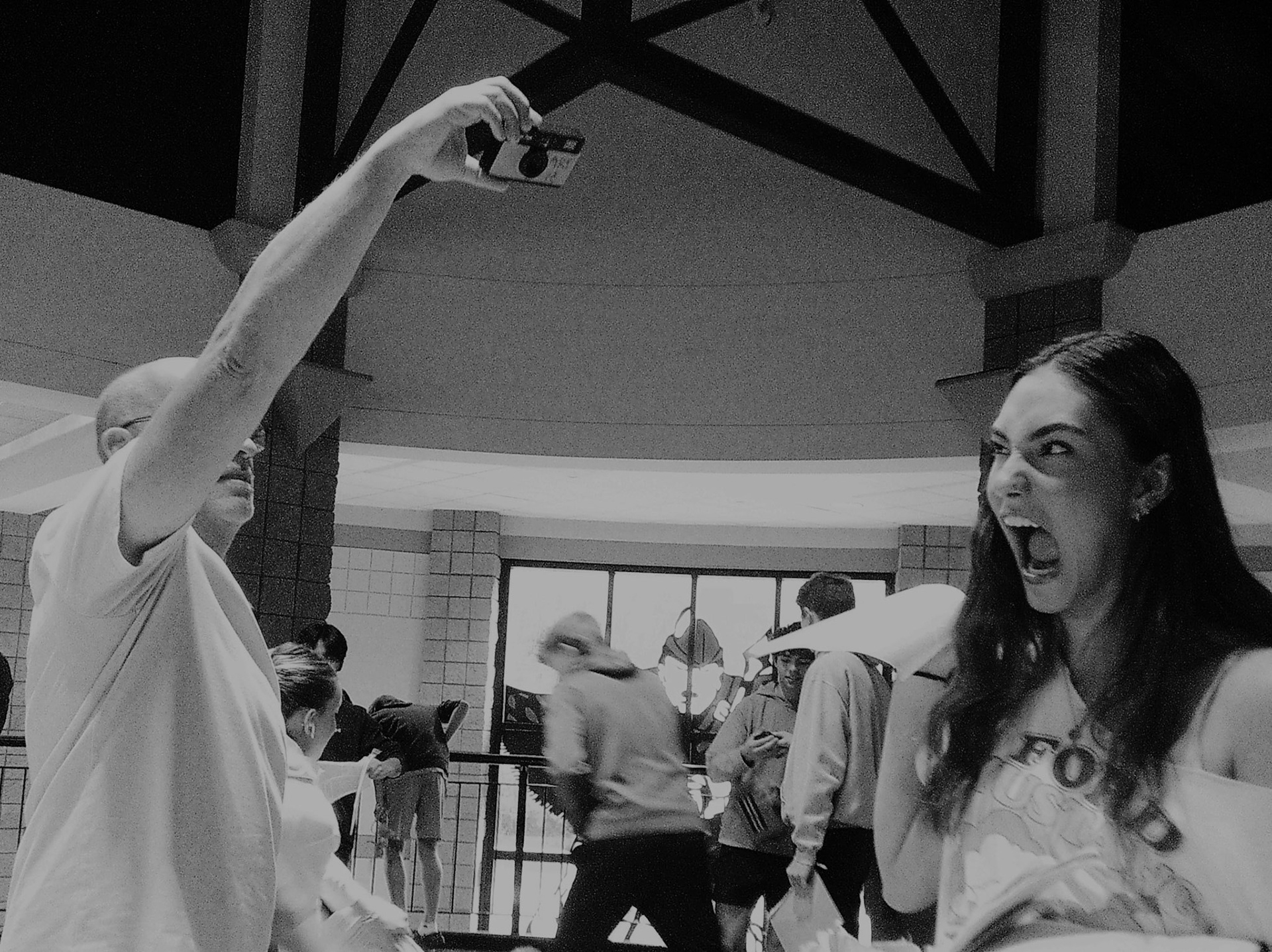 Leila strikes a dramatic pose while Mr. Cornell captures the moment during Digital Photography class. (Photo by Leila DeOliveira-Terzic)