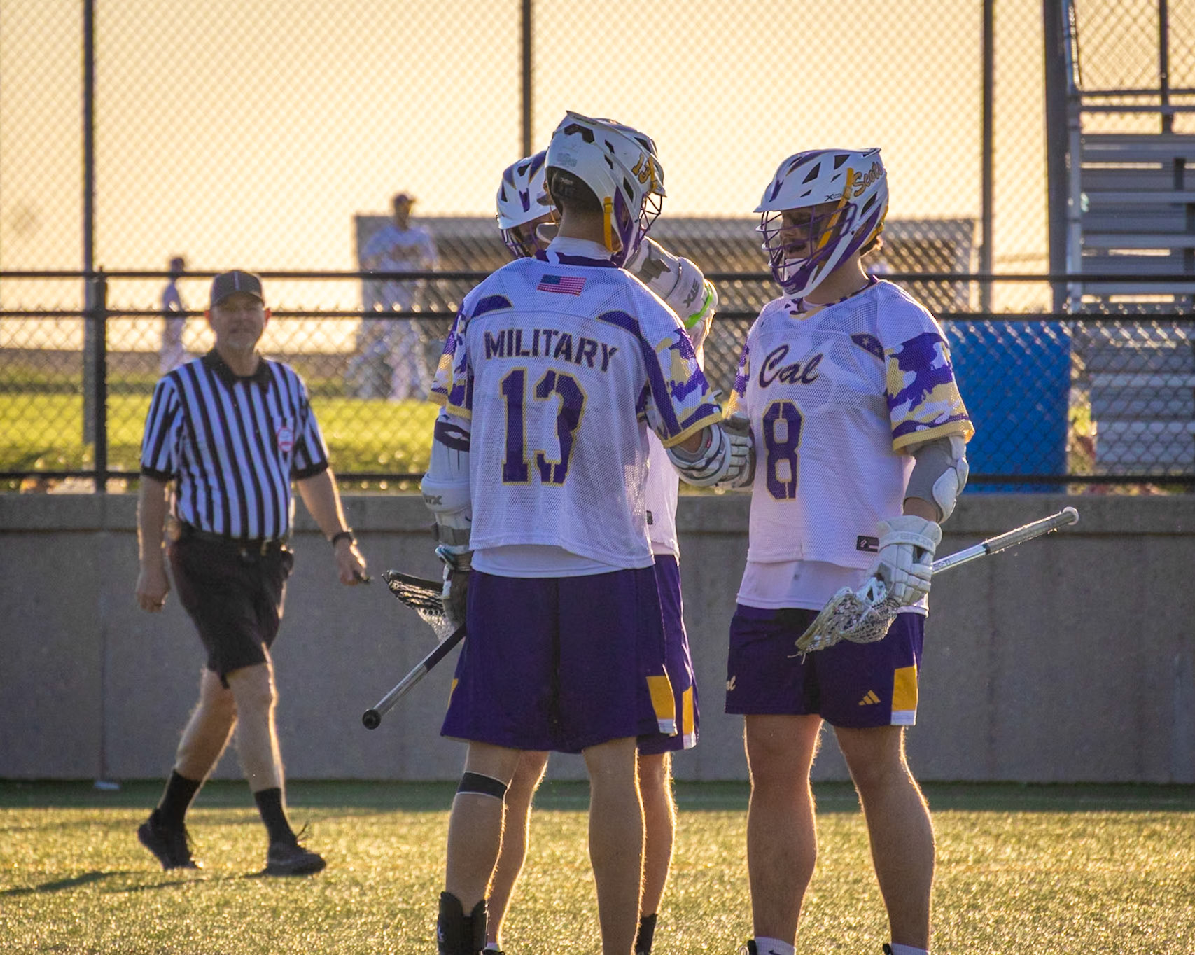 Ryder Born dabs up Emmett Haan after his goal. (Photo by Lilly Jackson)