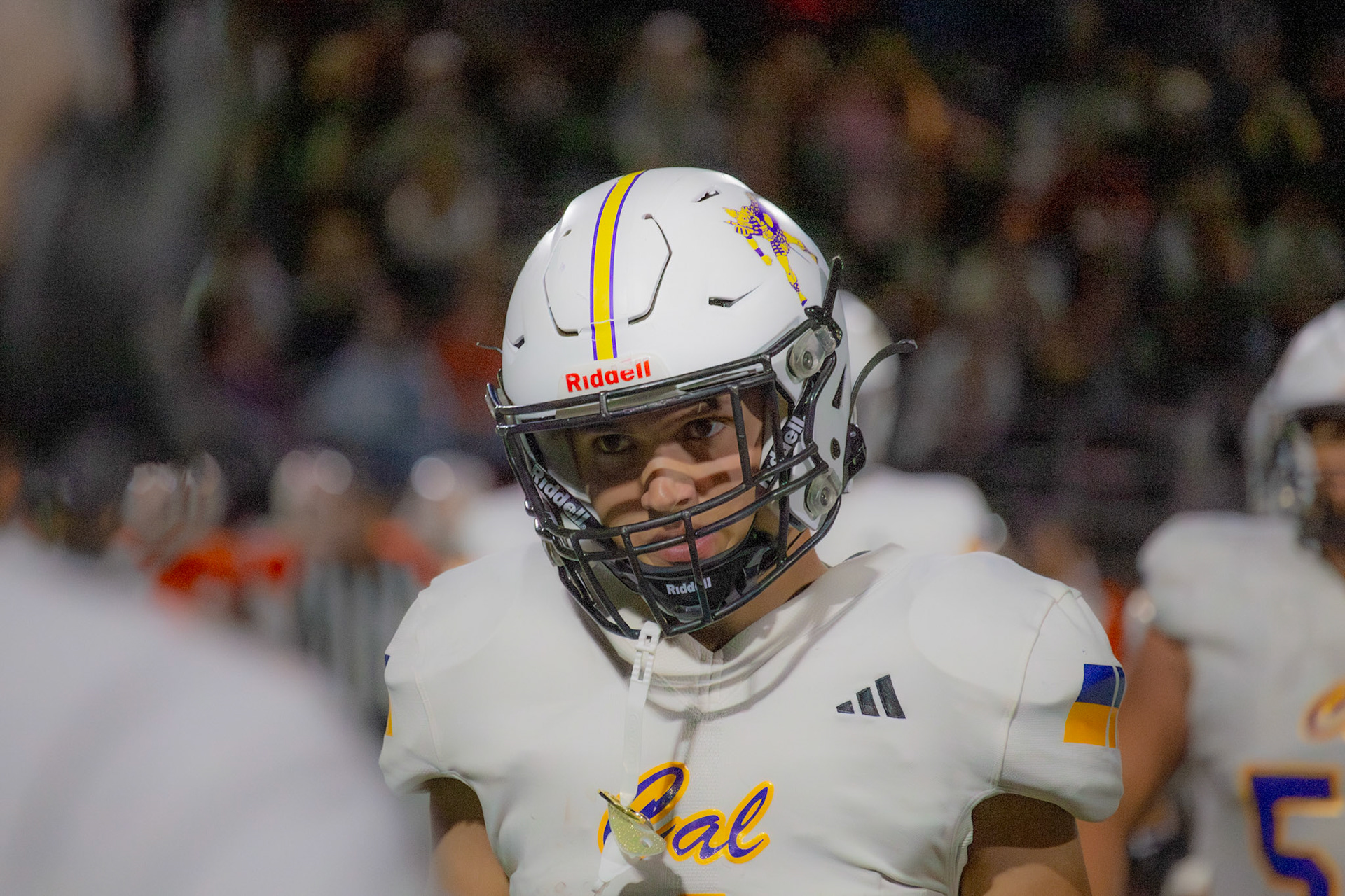 Aaron Collins reacts in frustration after dropping a key pass against the Rockford Rams, Caledonia’s division rivals. (Photo by Egan Otto)