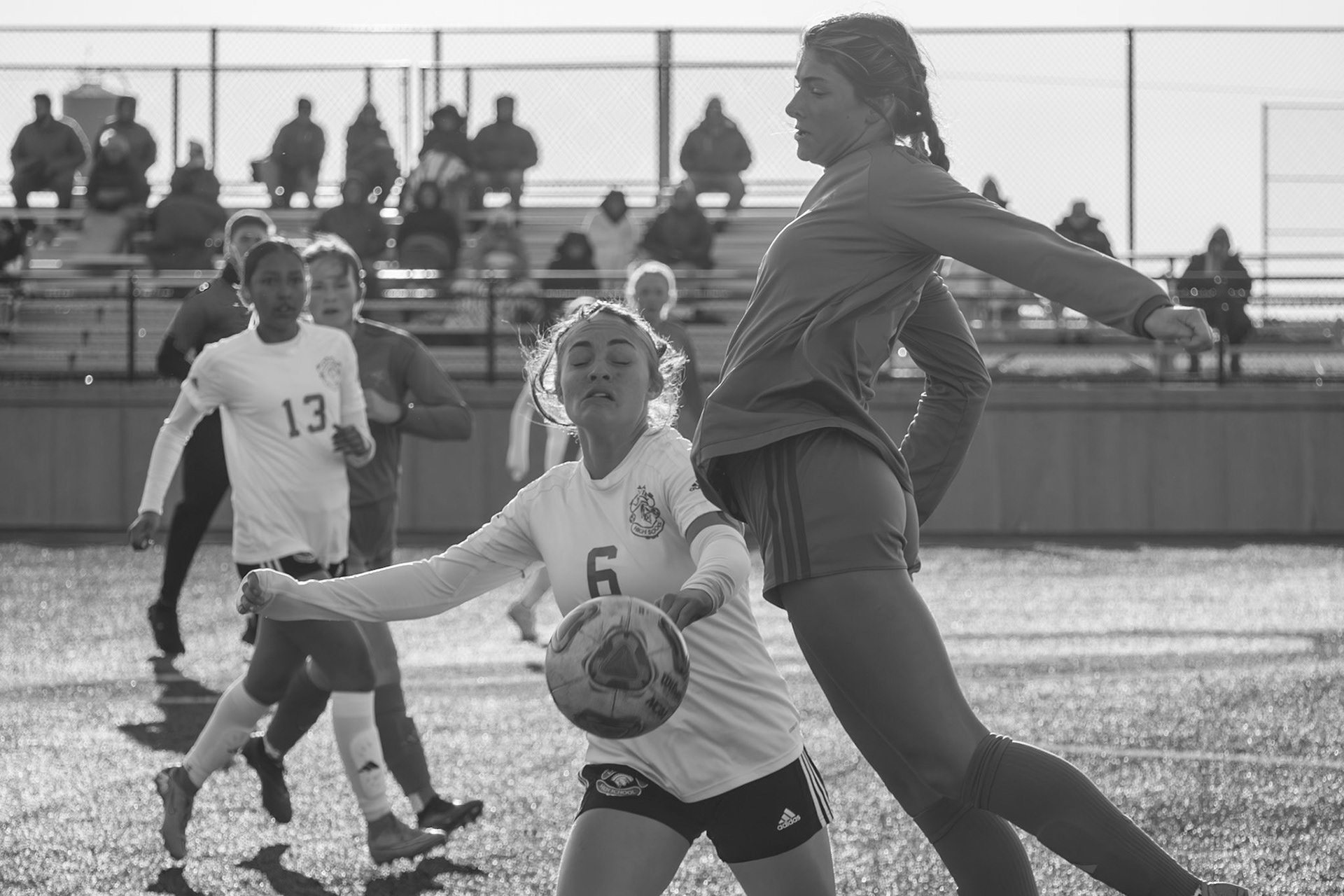 Kayla Briseno attacks the ball, showing her commitment to her team. (Photo by Rhyan Guzman)