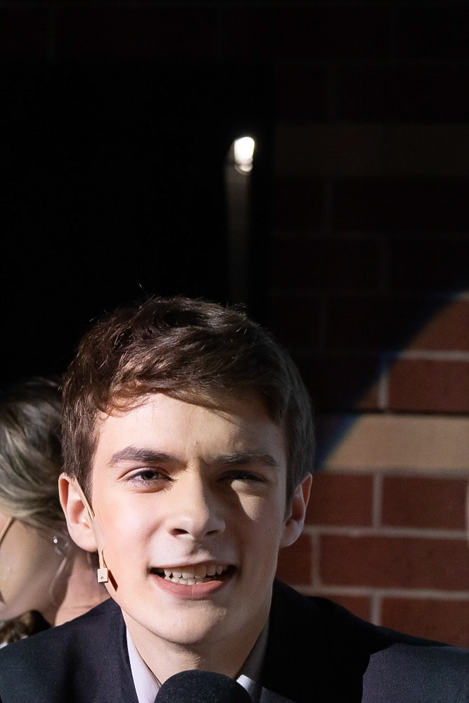 Braden Hofstee "going nuts for nuts." (Photo by Deegan Pecha-Gnat)