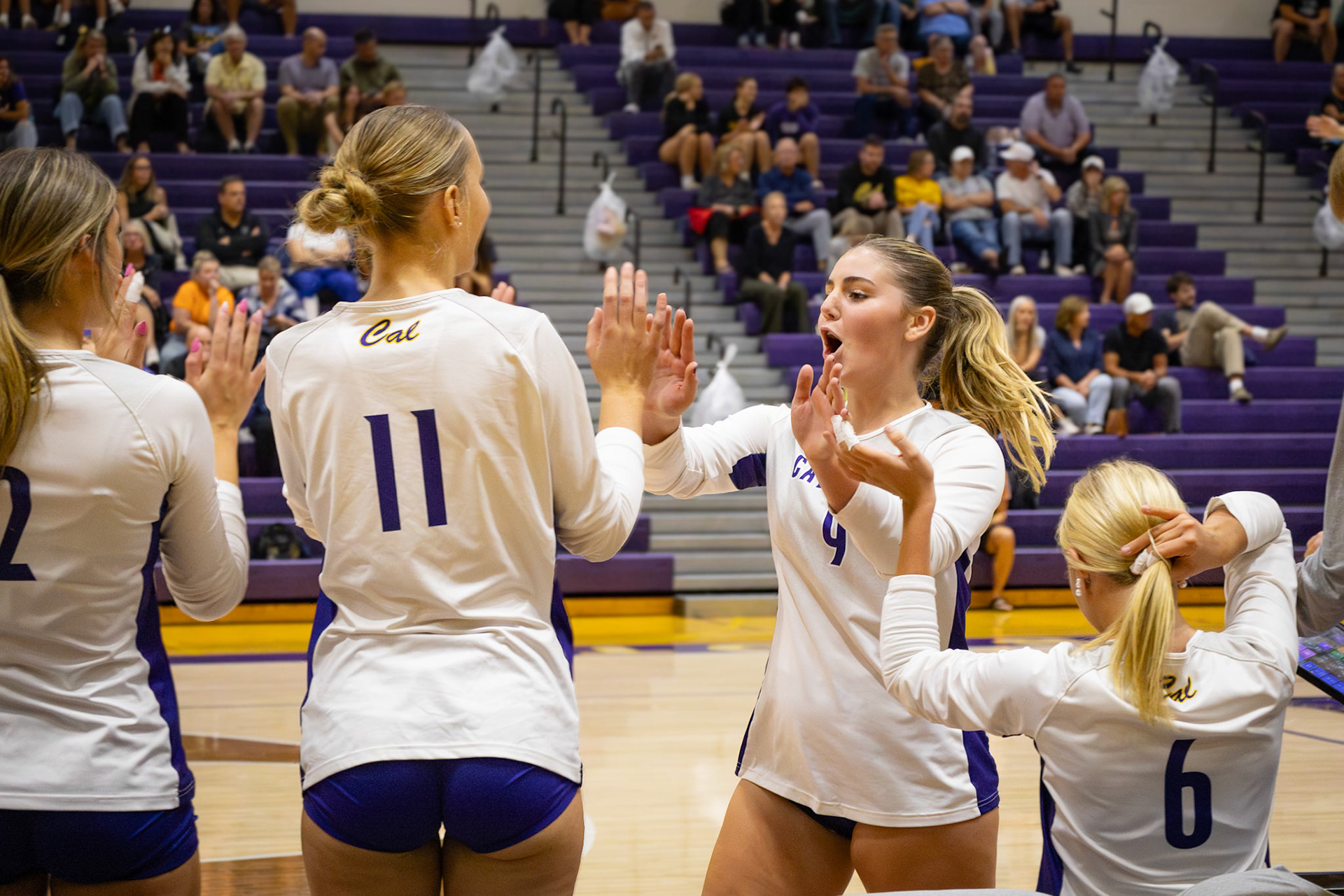 A celebration that fuels the next point and sparks a flame that carries them to victory. (Photo by Khloe Lowande)