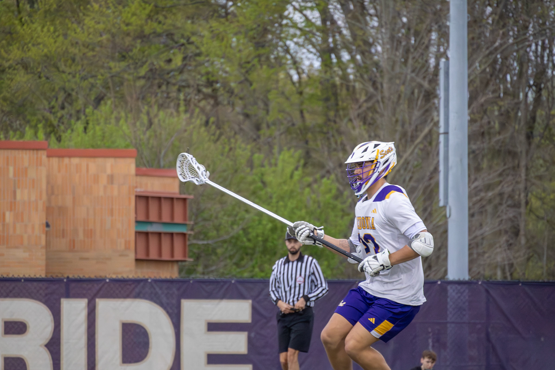 Cameron Beach shuffles into position, staying alert and ready to step in. (Photo by Avarey Lippert)