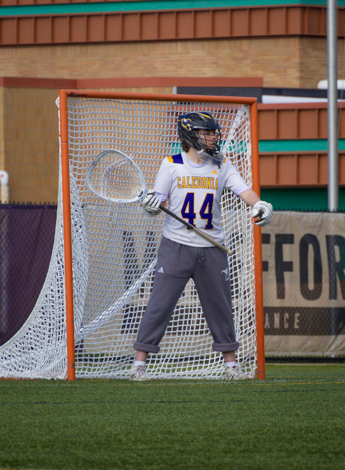 Luke Kozak directs his team to prepare for the attackers. (Photo by Owen Zvonar)