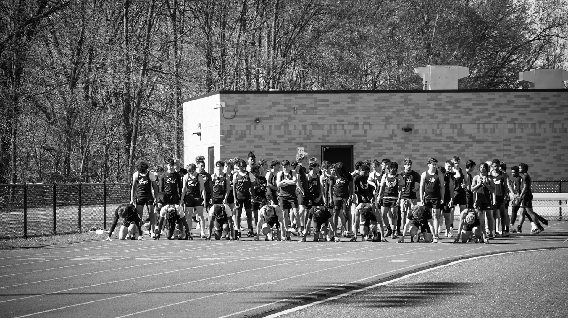 Track runners at the starting line (Photo by Zainab Piromari)