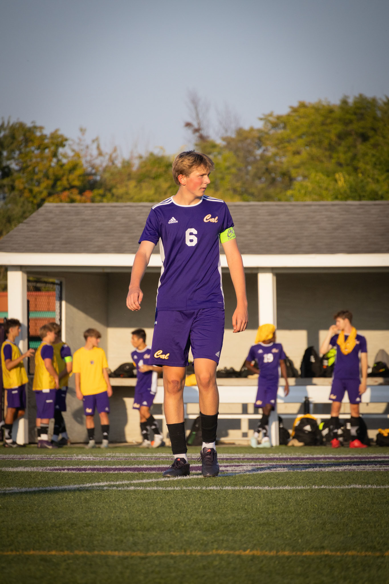 Senior Captain Noah Kaplan leads the way as the boys’ soccer team secures a big win over Muskegon. (Photo By Kortney Muller)
