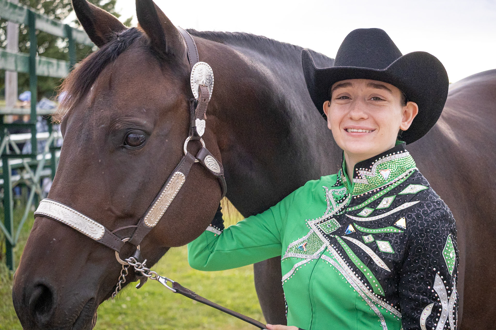 Senior Nina Stiver is focused on what comes next: finishing school and building her own horse stable. (Photo by Valentina Sosa)