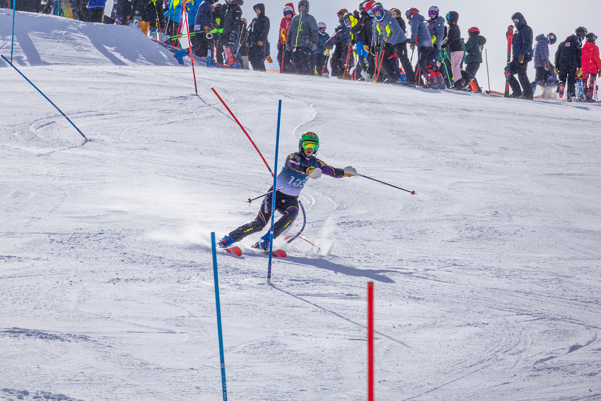 Aidan Brown makes graceful turns all the way down the hill and always provides great course reports for the team. (Photo by Justin Harper)