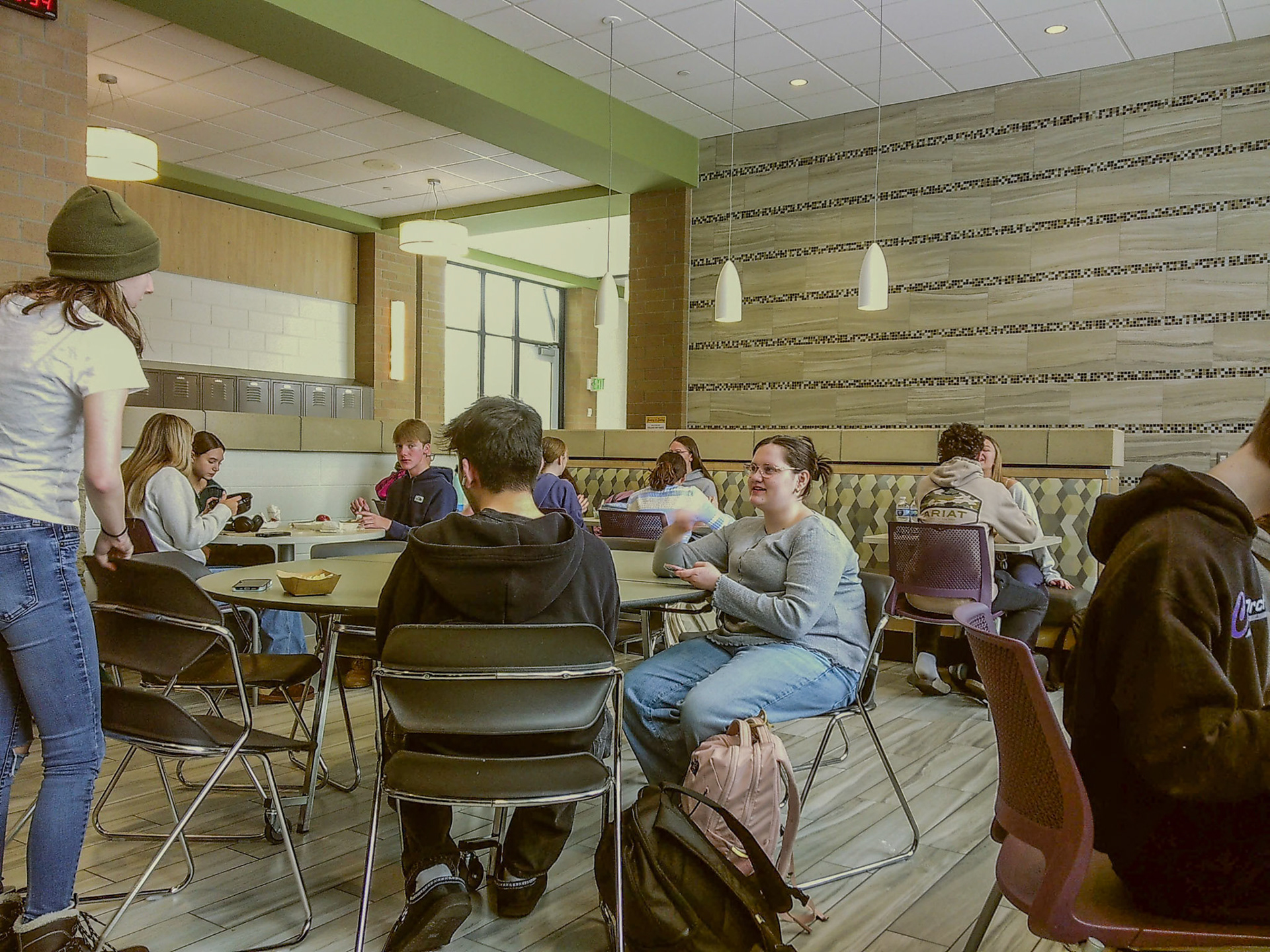 Conversing at lunch, Emma Boyd. (Photo by Emma Garza)