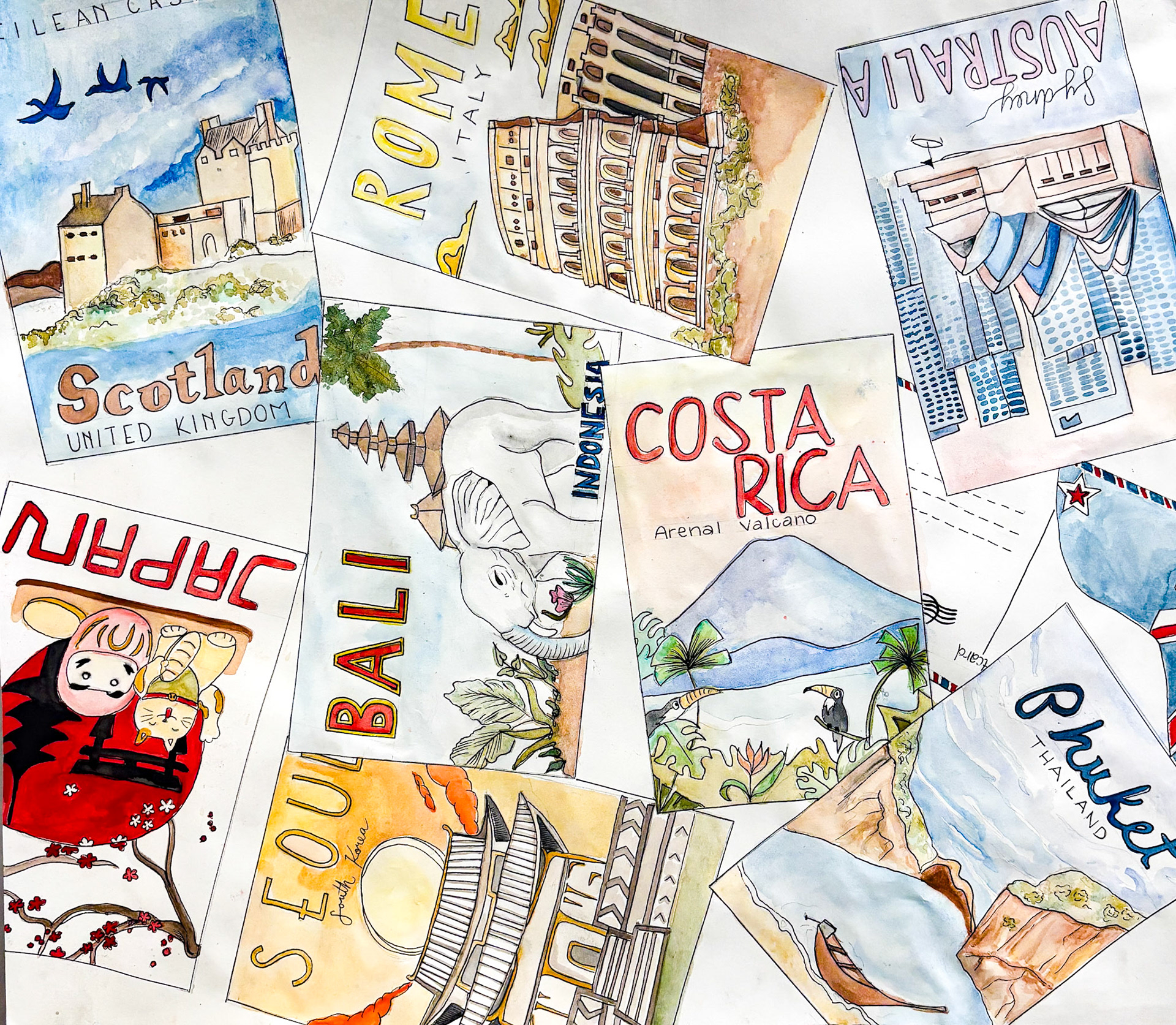 Ink and Watercolor (Kyla Charles)