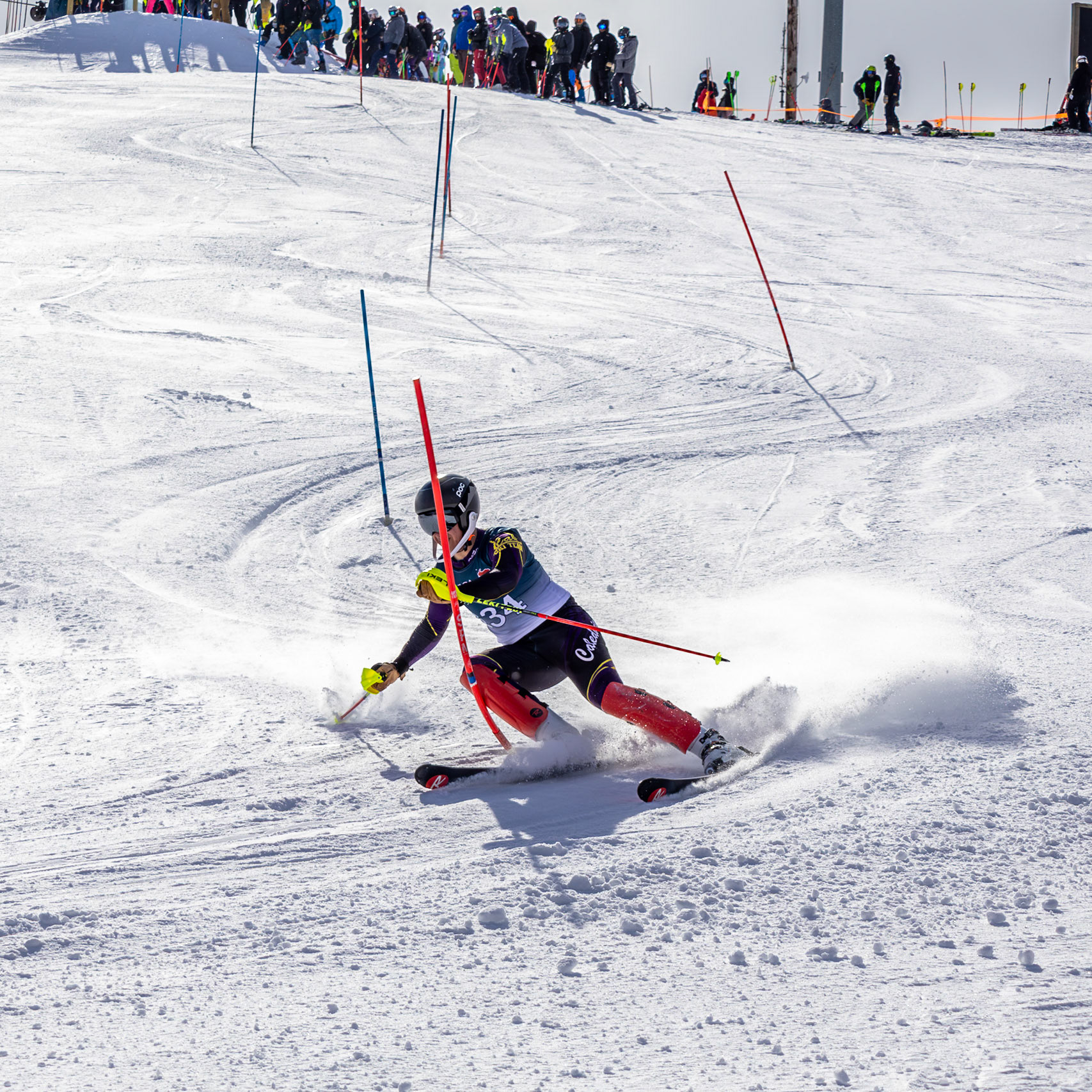 Jackson Otto ski fast around a tough turn making it look easy. (Photo by Justin Harper)