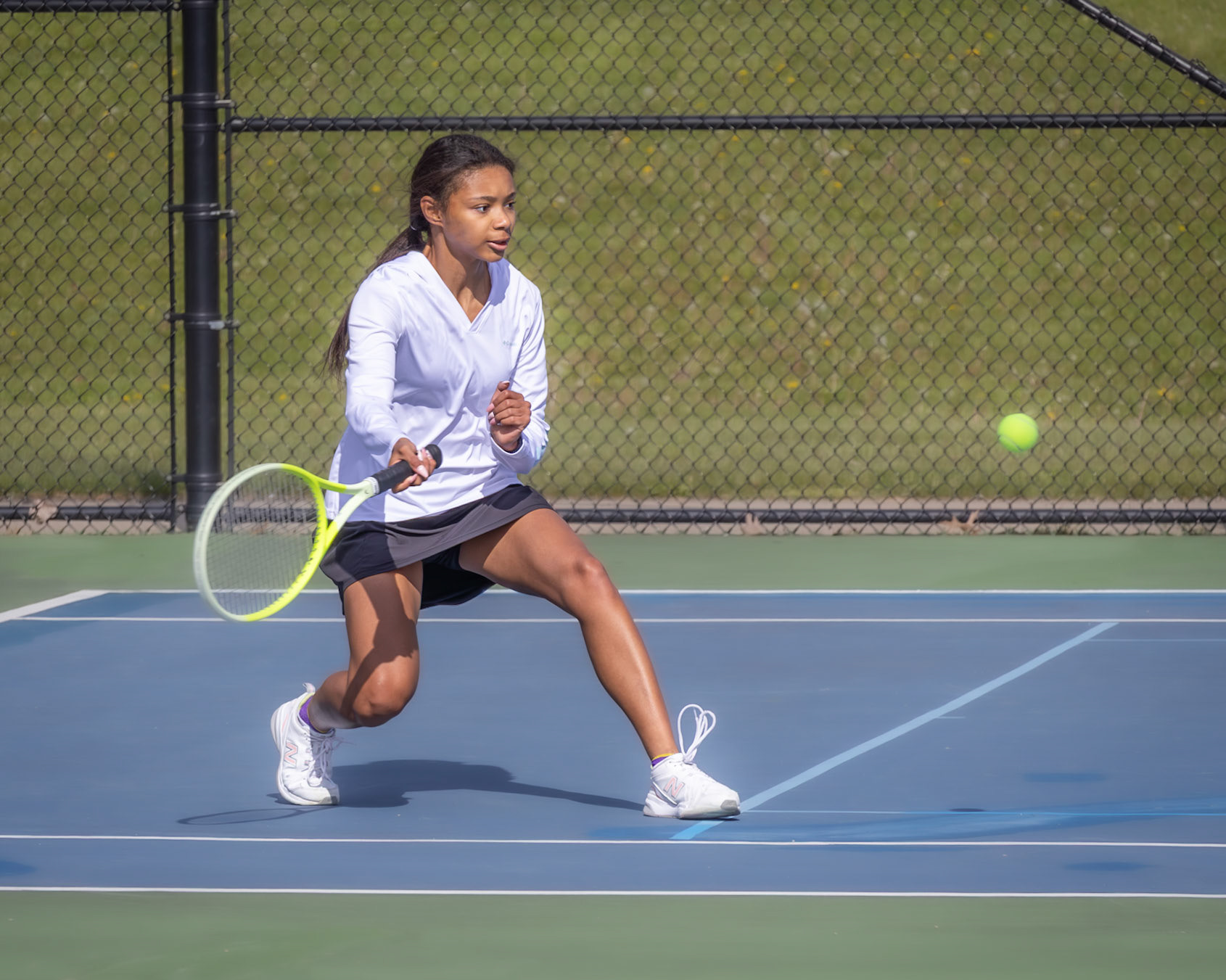 Yelena Wilks steps into the shot with focus, power, and perfect timing. (Photo by Mya VanderZwaag)