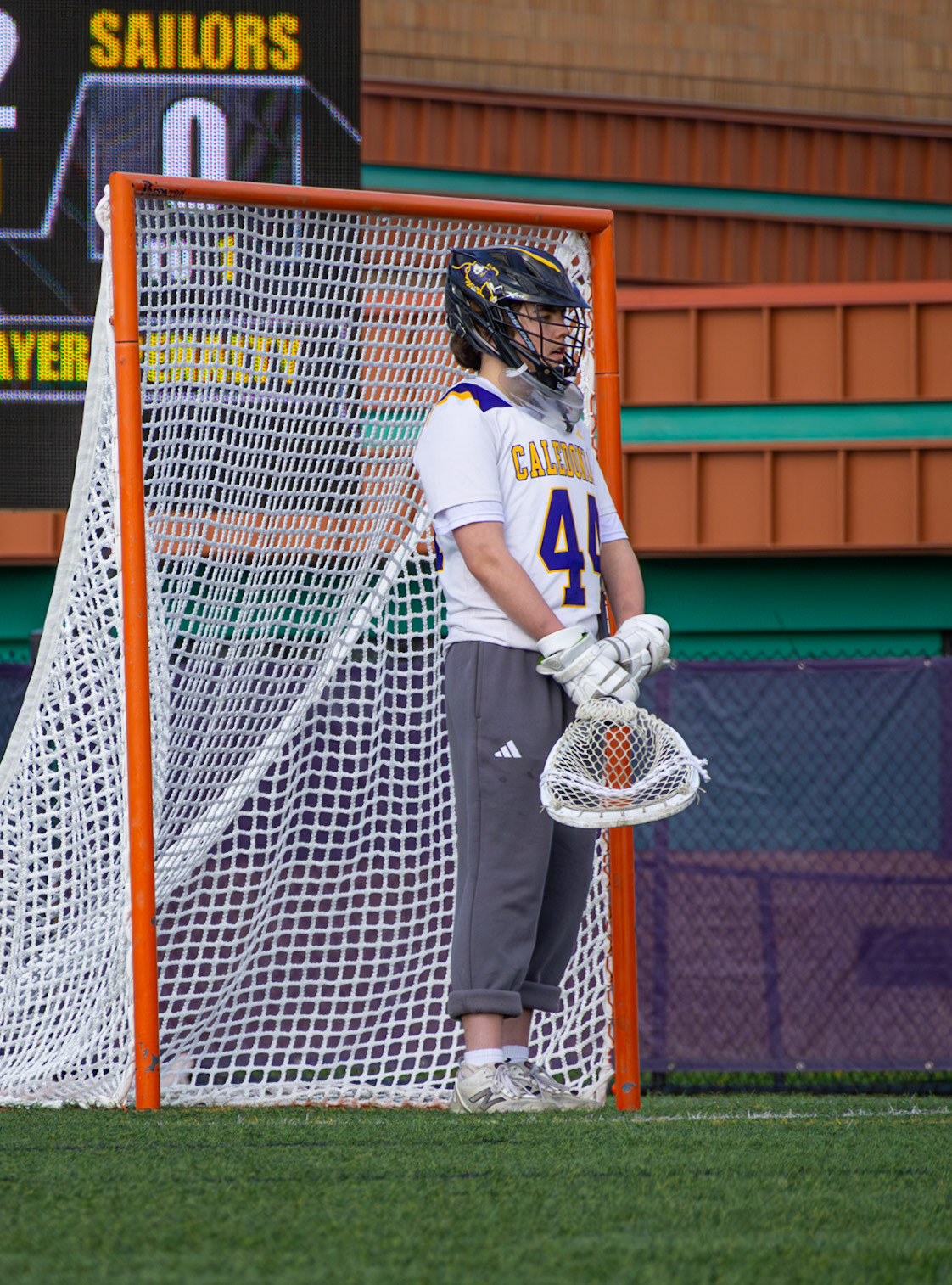 Luke Kozak relaxes as he waits for the ball to come to him. (Photo by Owen Zvonar)