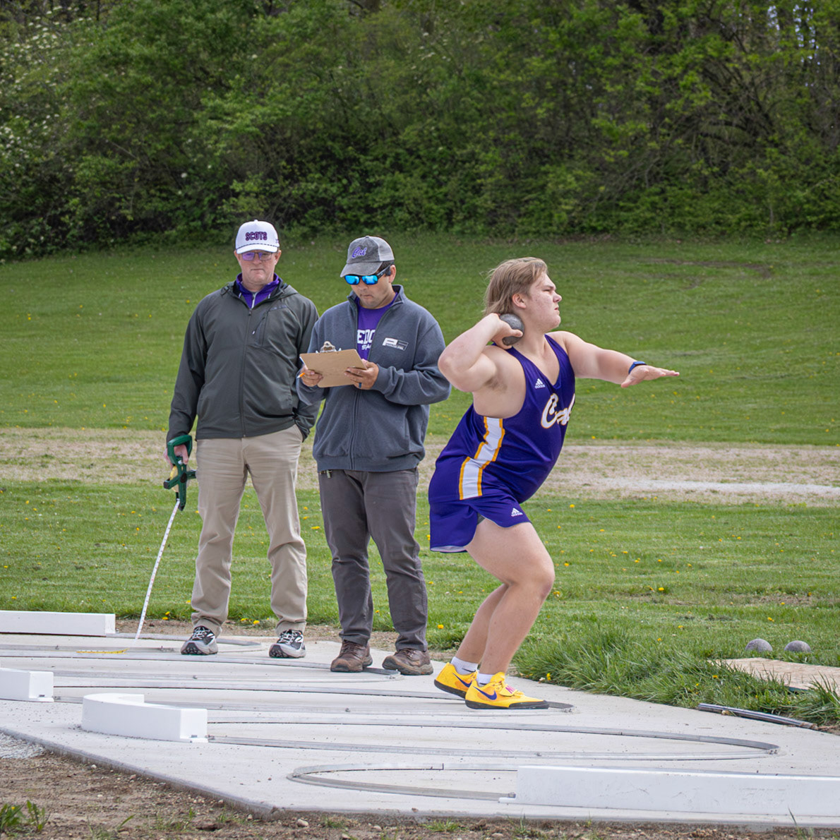 Just before the throw, Thomas Hodgson takes a steady breath as he sets his stance and channels all his power into the moment. (Photo by Aibree Akers)