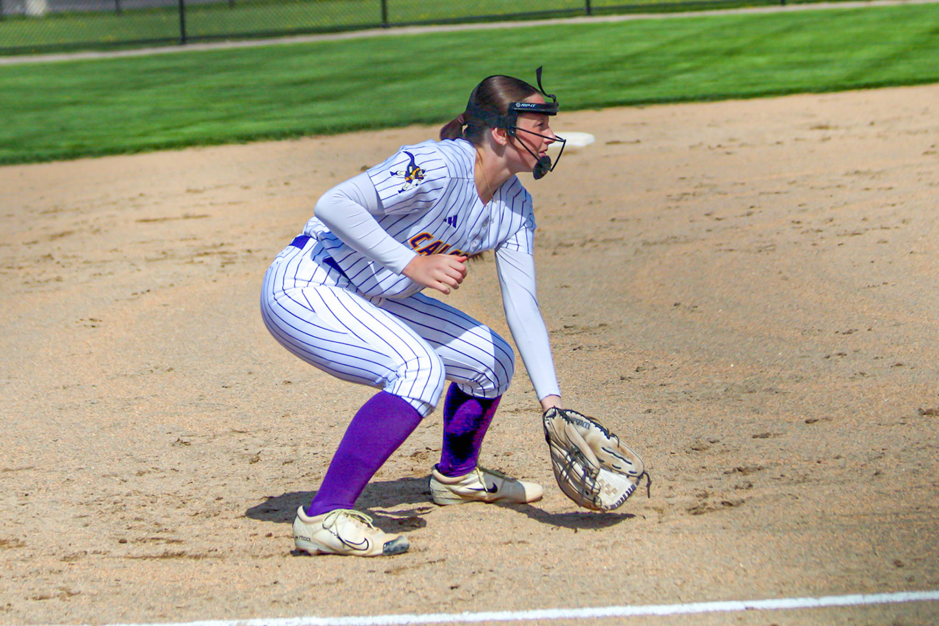 Kaitelyn Light stays ready at the corner, preparing to make a play for the Scots. (Photo by Landry Mueller)