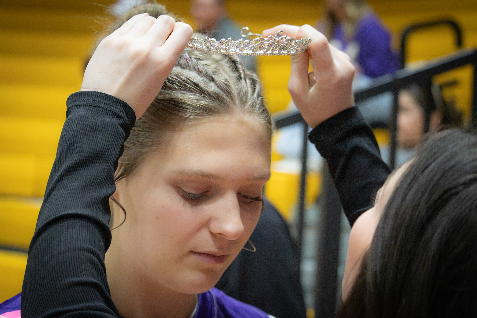 Senior Jolie King is crowned on senior night. (Photo by Maggie Loomis)