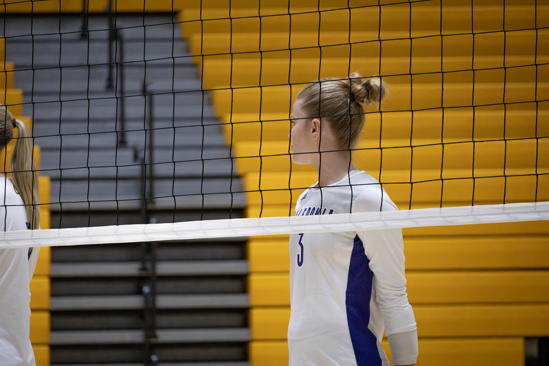 A glimpse of pure focus, Kayleigh Miersen is eager to show the Reeths-Puffer Rockets who owns the court. (Photo by Khloe Lowande)
