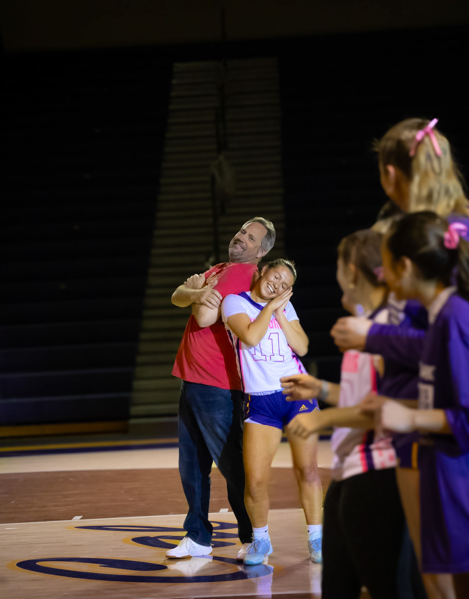 Striking their final pose, Baylee and her dad end their senior night dance with style. (Photo by Aibree Akers)