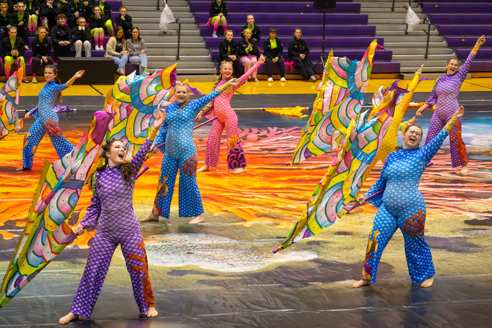 GRAND FINALE When asked about their performance, Rosalyn VanStrien said, “It’s great to see all our hard work in practice pay off on the floor.” (Photo by Sophie Grajewski)