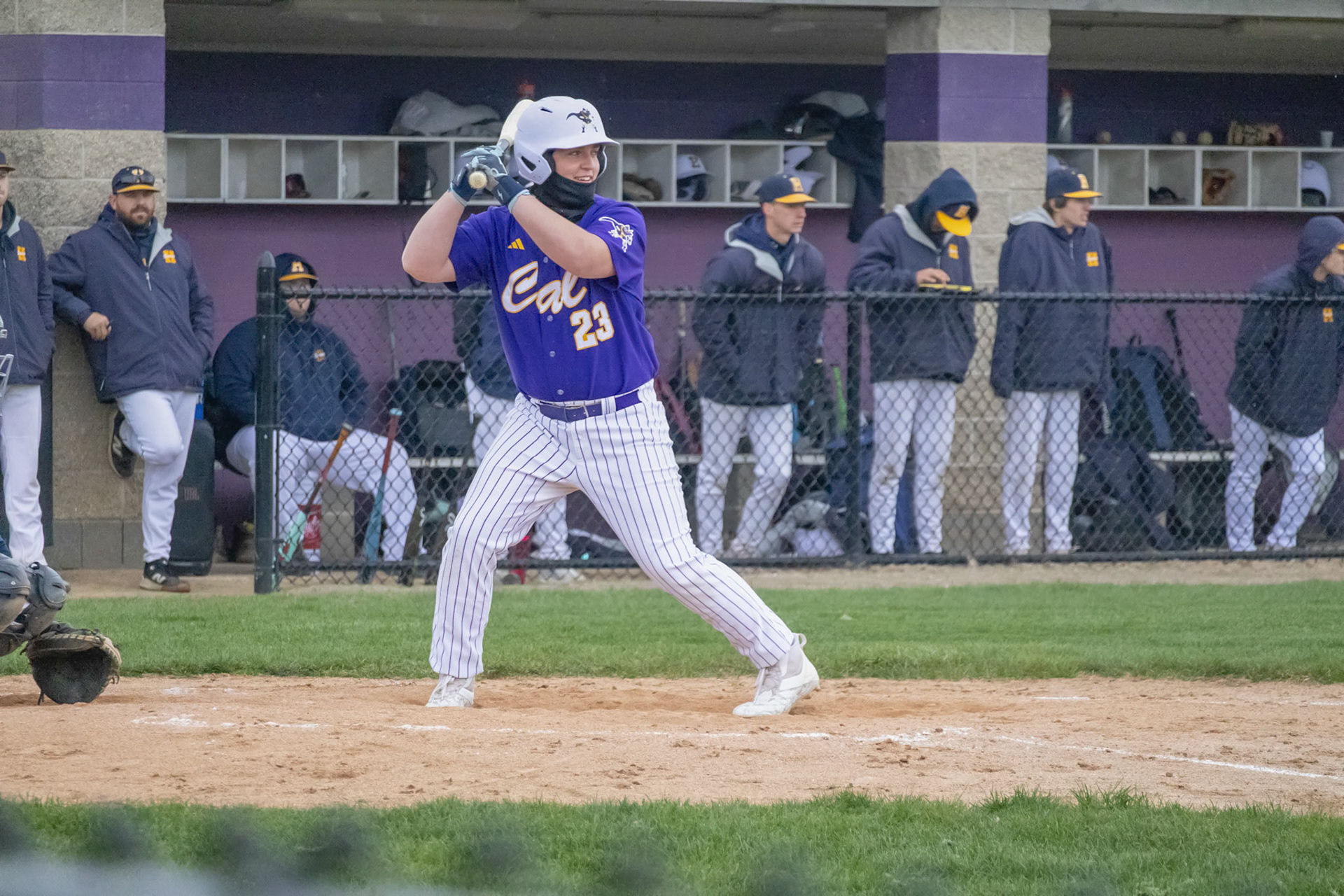 Aydin DeBoer reacts to his teammates' chatter.  (Photo by Ella-Grace Wickens)