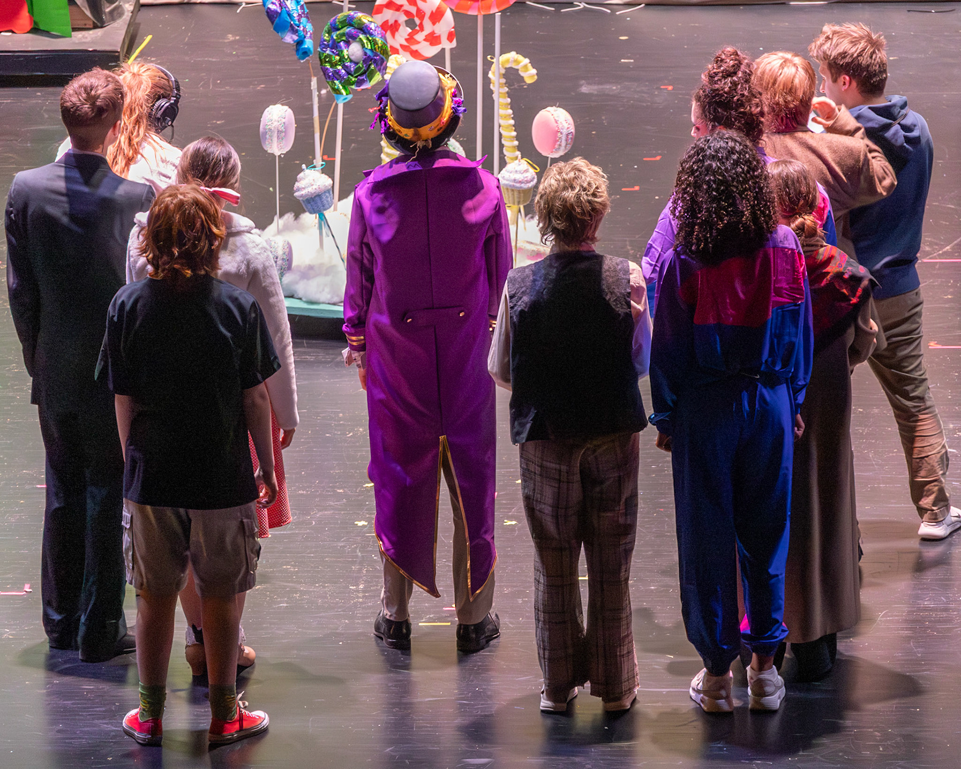 Stepping into a world of pure imagination, the children take in the wonder of the factory for the very first time, eyes wide with awe at the magic before them. (Photo by Mackenzie Popma)