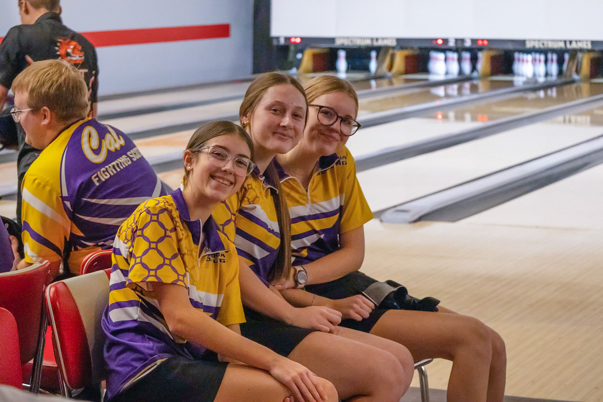 keni and katylen and riley pose for a picture on match day(Photo by Kacy Rosted)