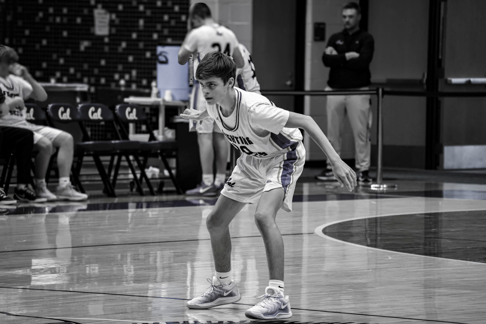 Luke Miersen is ready for defense. (Photo by Jeremiah Pittman)