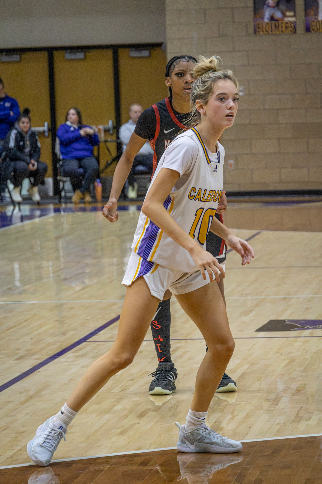 GAME READY Maya Terryn is prepared for the pass during varsity play against Muskegon. (Photo by Taya Penoes)