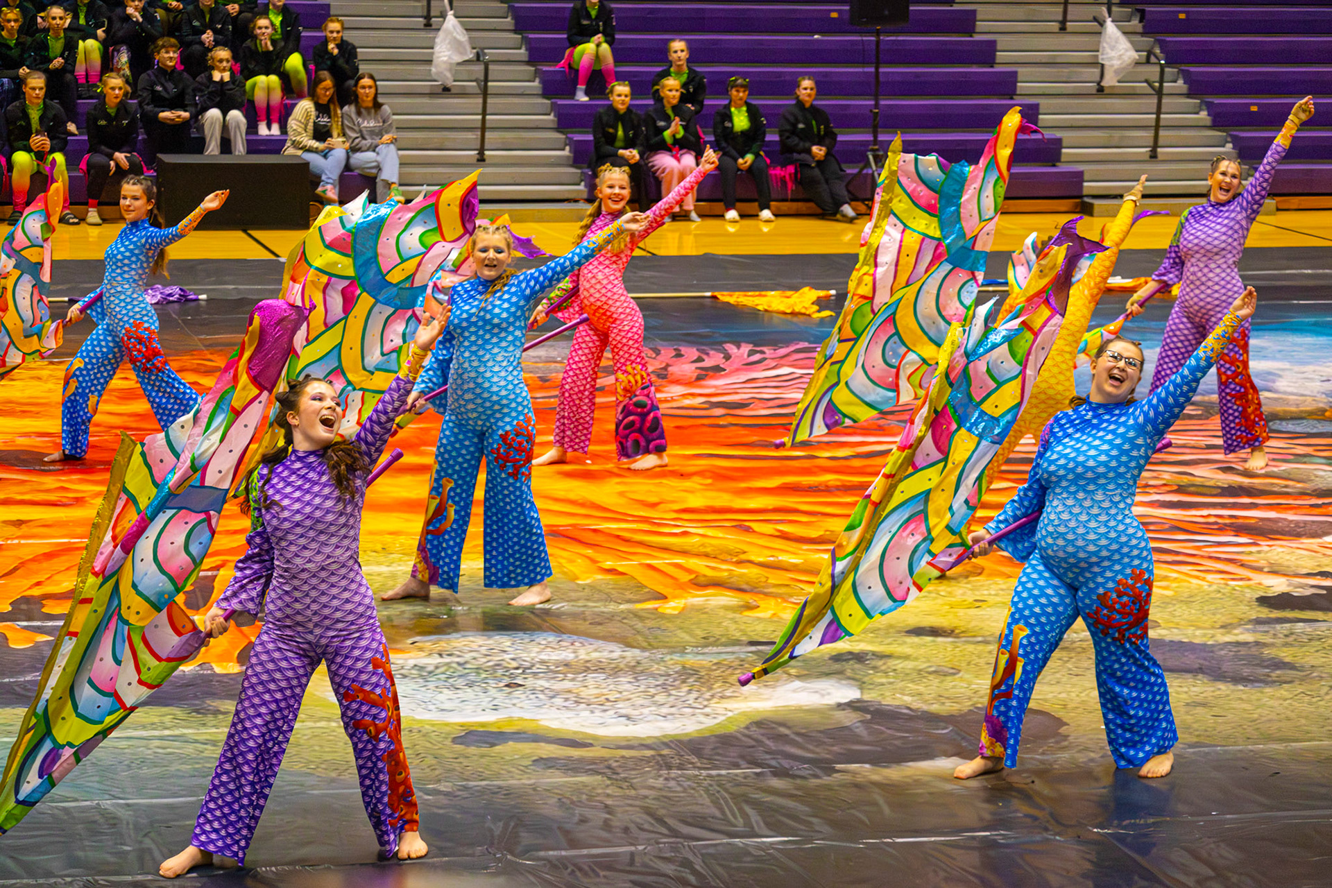 GRAND FINALE When asked about their performance, Rosalyn VanStrien said, “It’s great to see all our hard work in practice pay off on the floor.” (Photo by Sophie Grajewski)