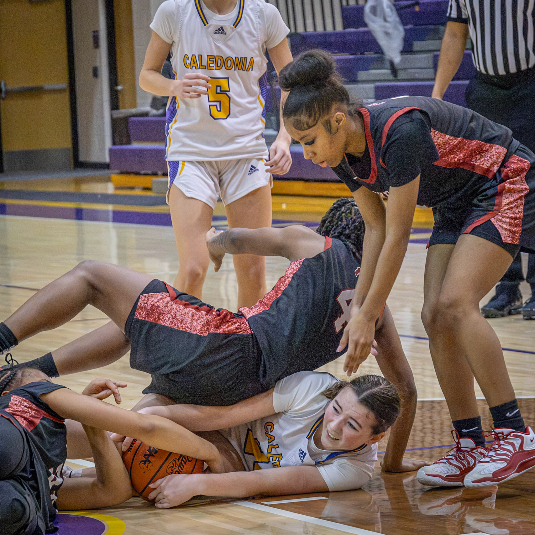 Isabella Palmitier battles for the ball. (Photo by Taya Penoes)