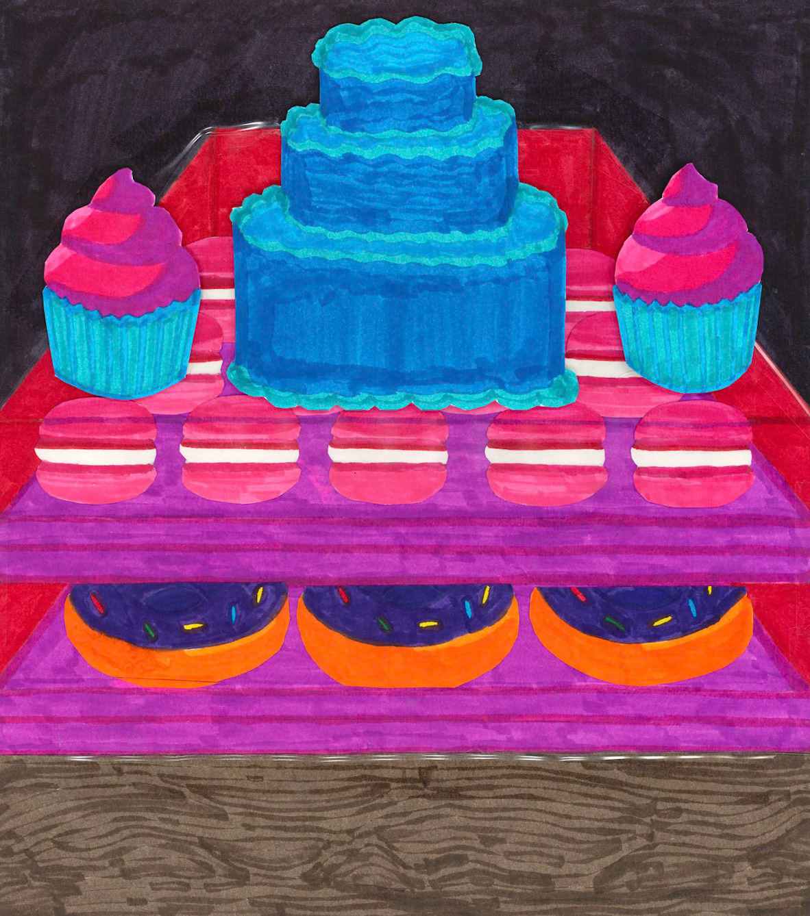 Marker and Acrylic Sheet (Sarah Berger)