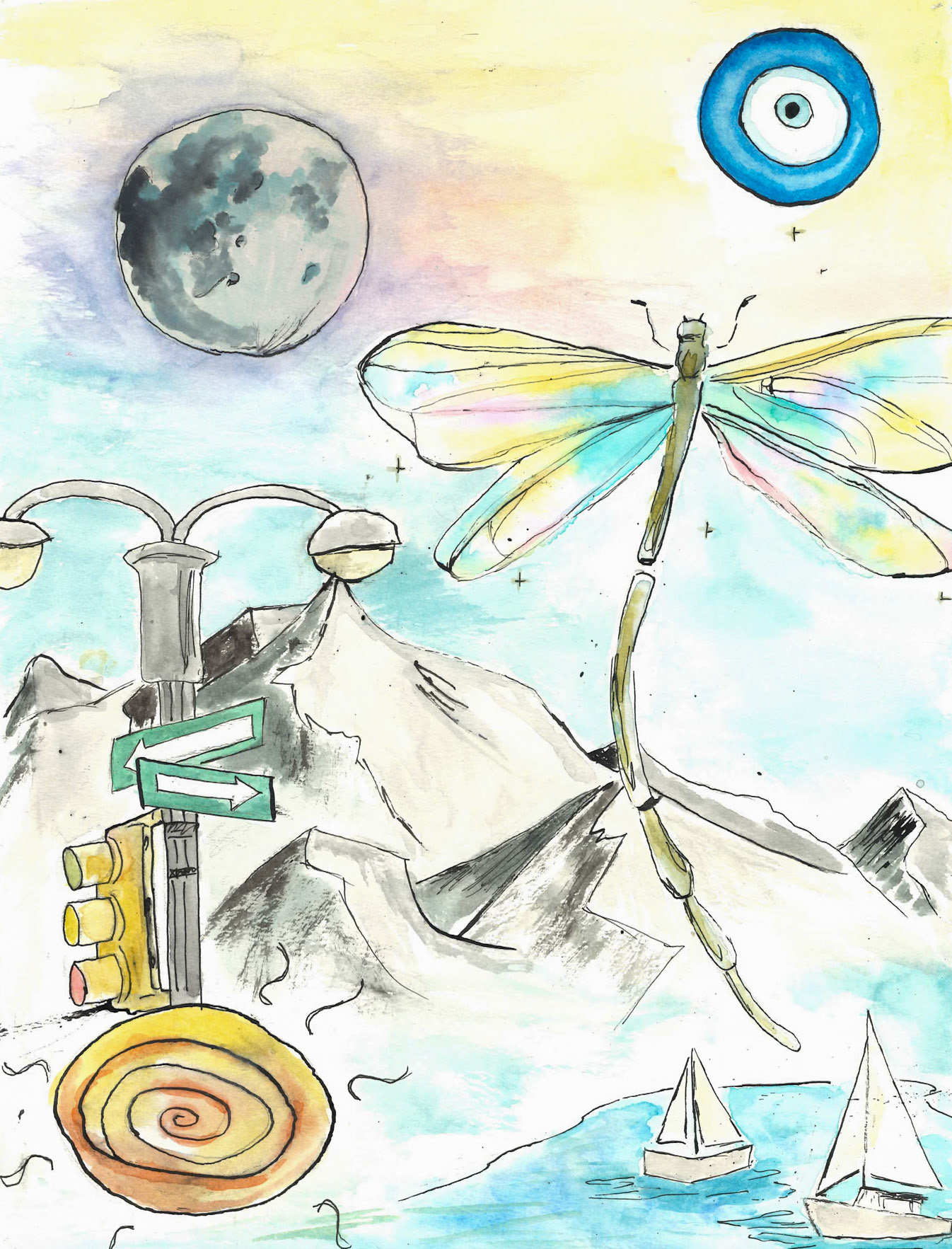 Ink and Watercolor (Stella Wagnerova)