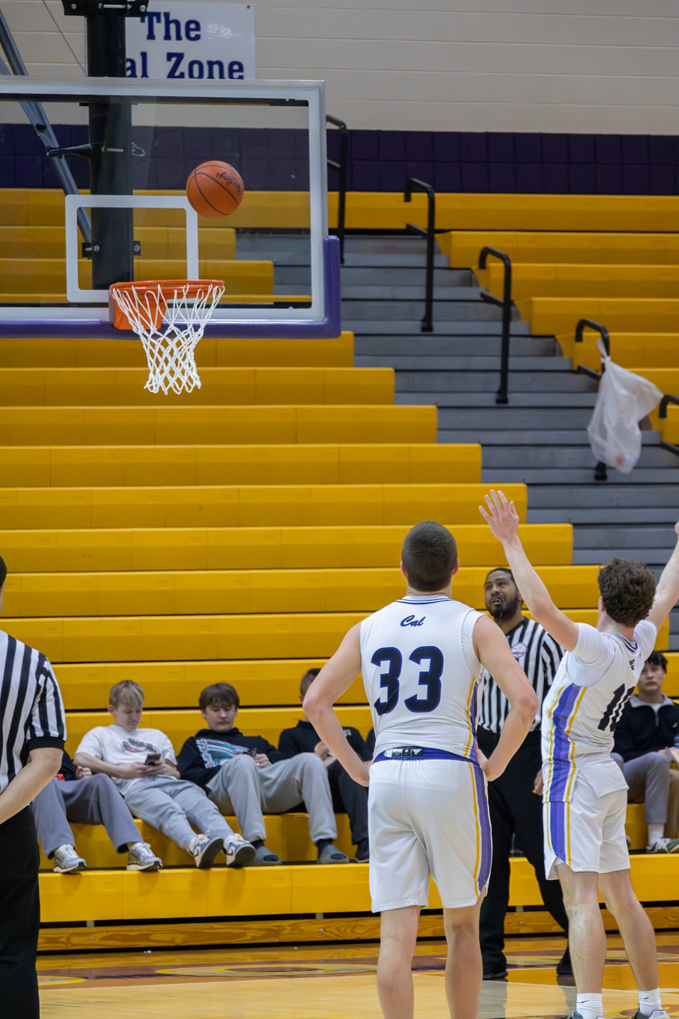 Conlan Schultz watches Logan Pratt after celebrating his score. (Photo by Adi Malvankar)