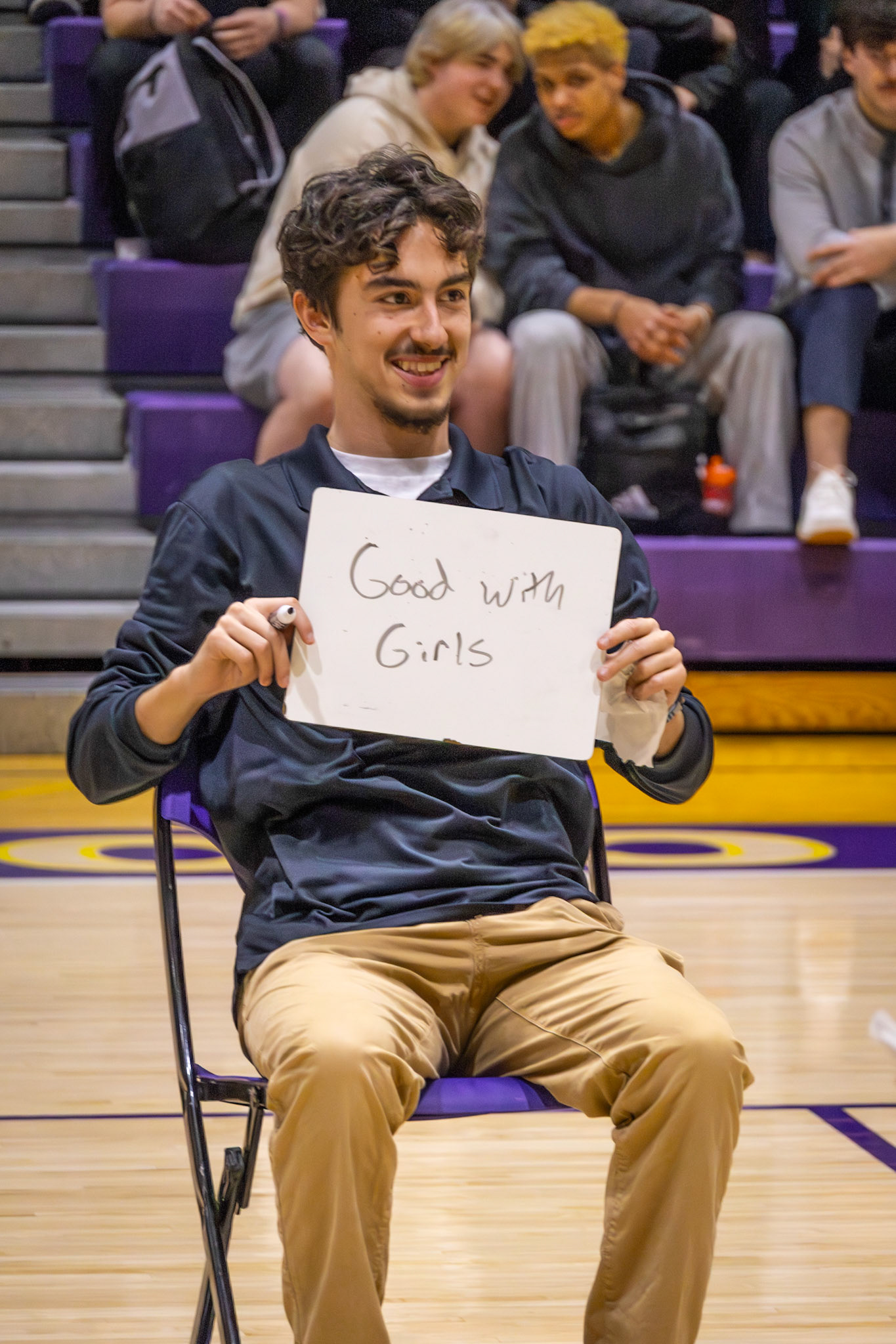 The Gen Z vs. Millennial game wouldn’t be the same without Mr. Adams and his playful spirit. (Photo by Lilli Jackson)