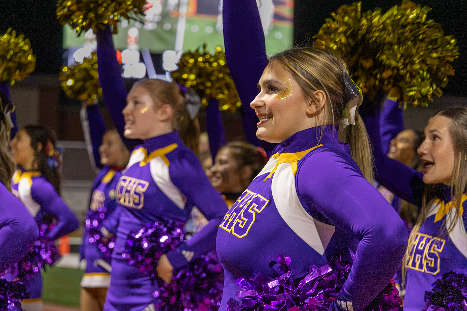 "It was such a fun experience - the energy, the crowd, everything about it made cheering unforgettable," explained Chloe Smith after her last away game. (Photo by Avarey Lippert)