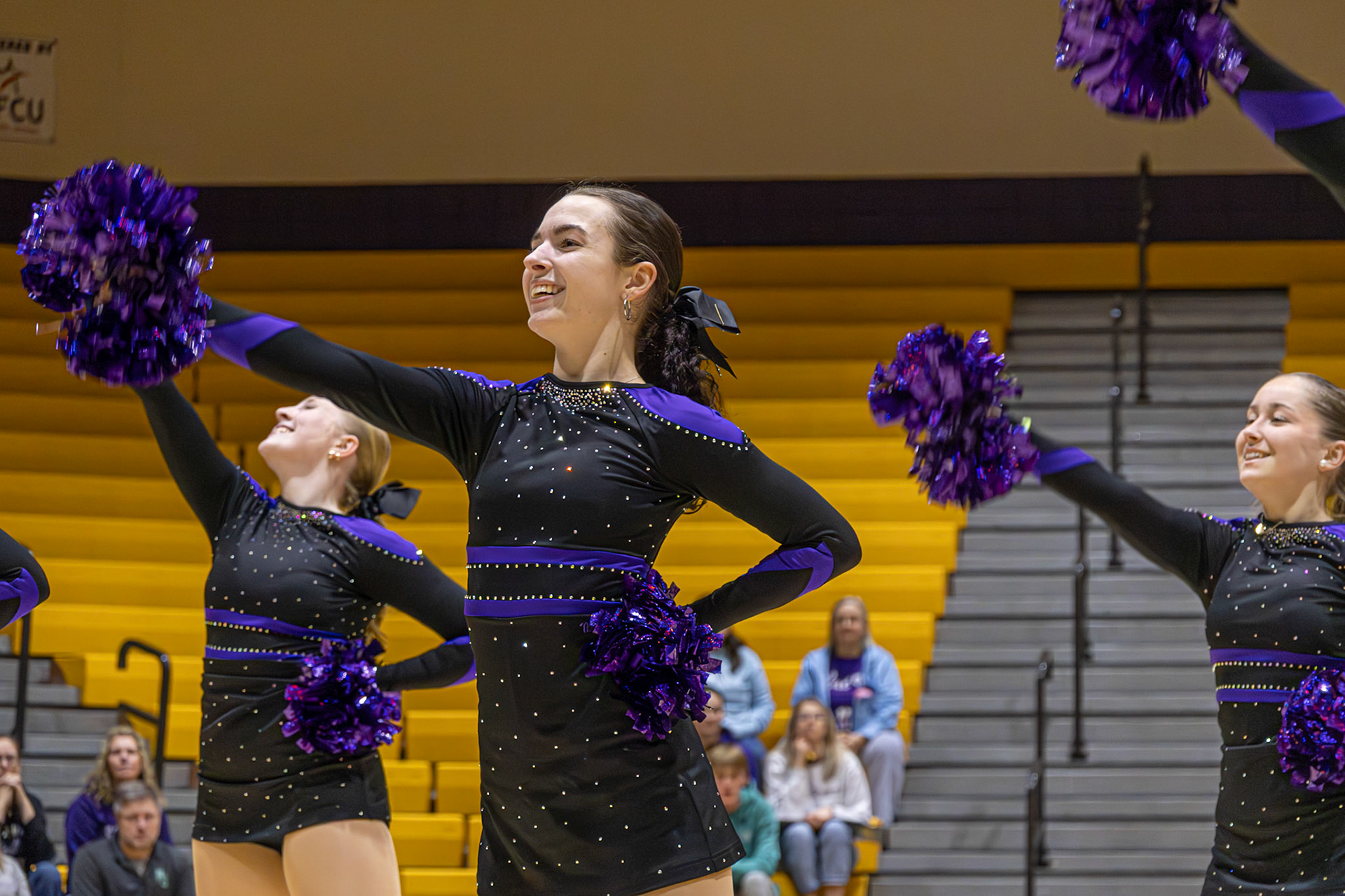 Avery Lippert closes out her final Winterfest assembly performance with confidence and passion on stage.  (Photo by Lilli Jackson)