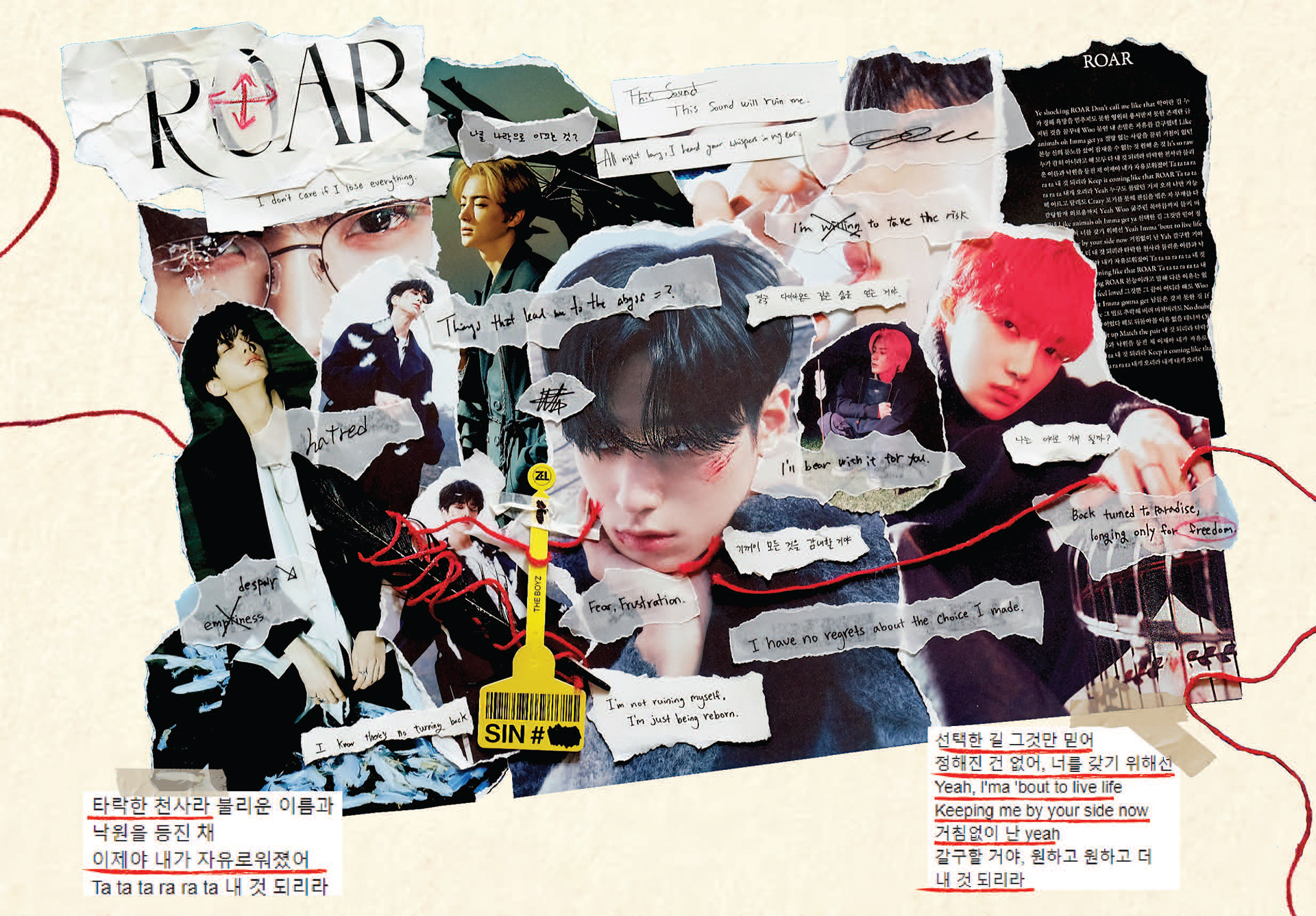 (hand crafted collage, material from official album only) They decided to break the rule of the angle and become fallen angle with sin and lose everything to meet with the voice owner.