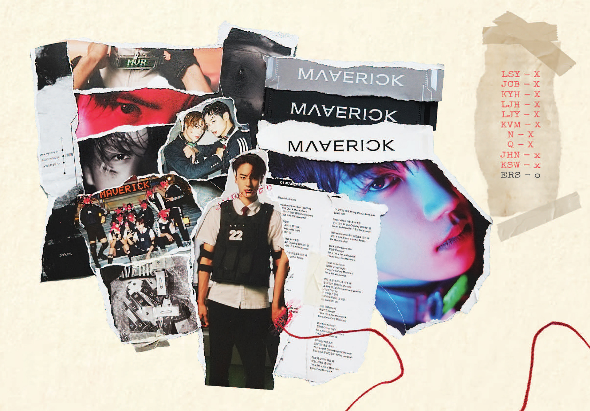 (hand crafted collage, material from official album only) There was a game. They had to kill in order to survive. Only one who survived was Eric.