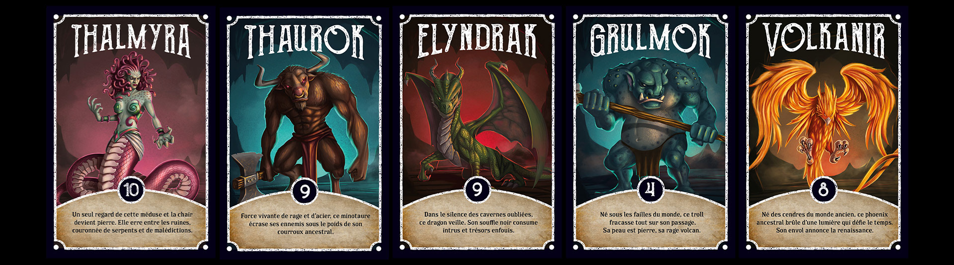 Créatures légendaires, illustrations