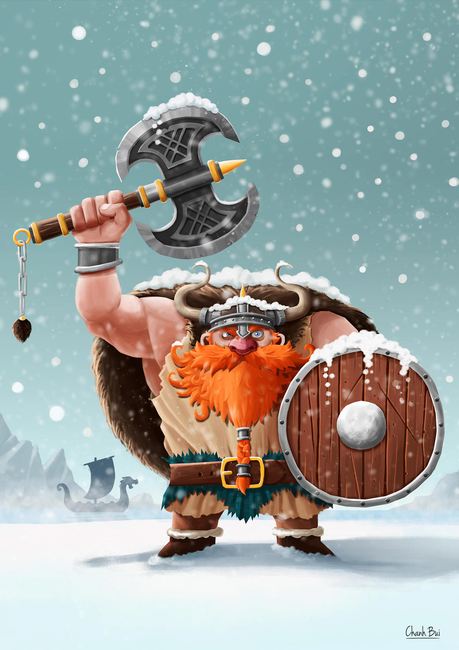 Le viking, illustration