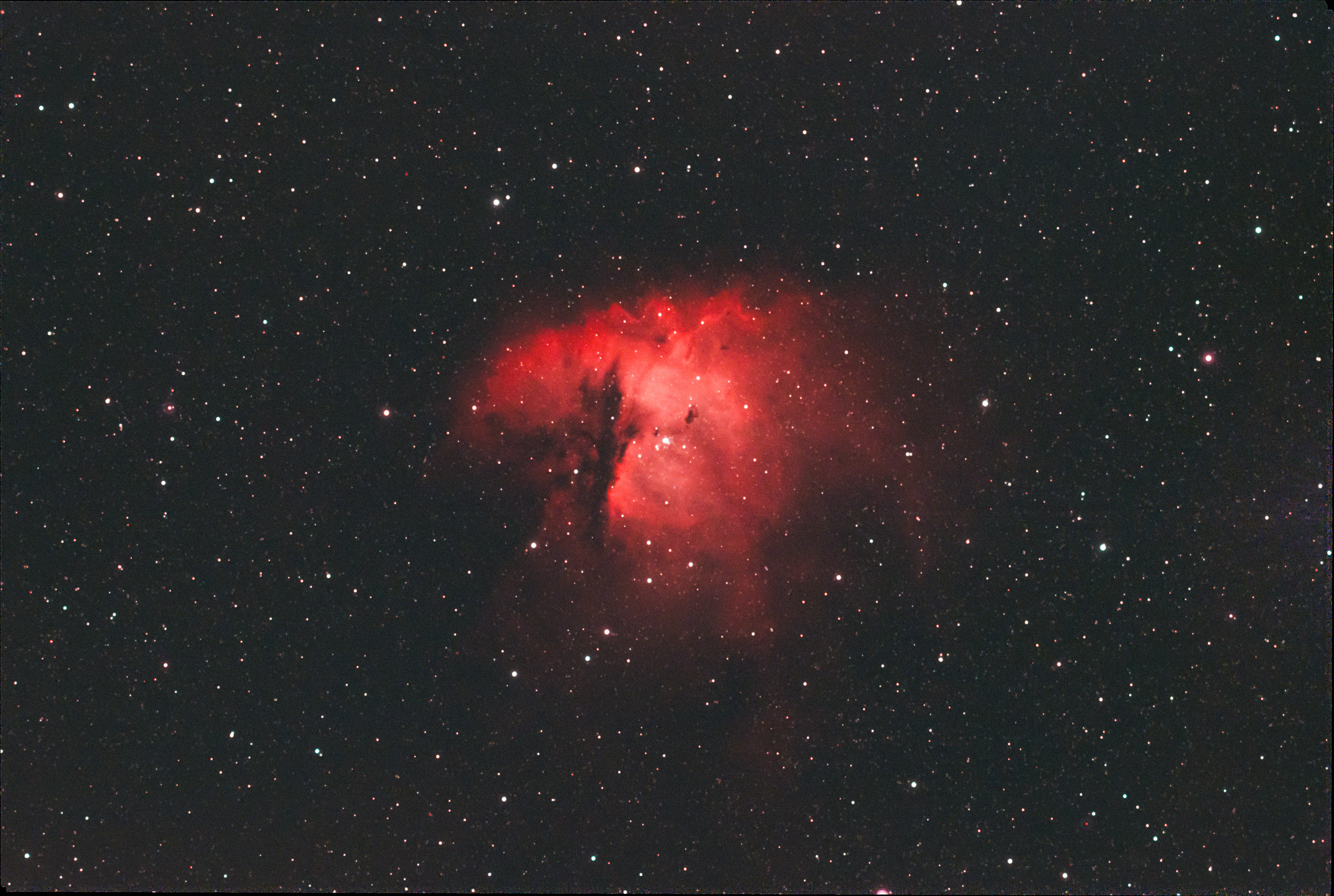 NGC 281 is also known as the Pacman Nebula for its resemblance to the video game character