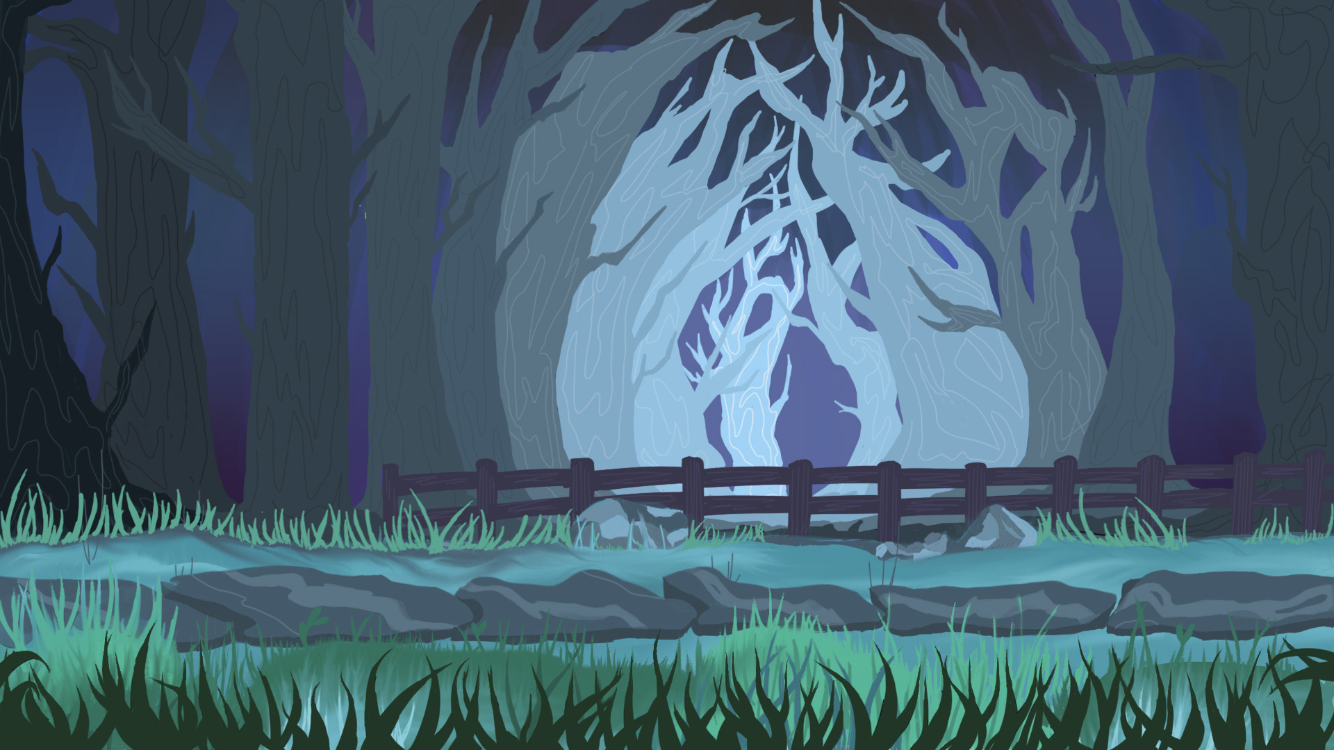 2D Walk Cycle Background