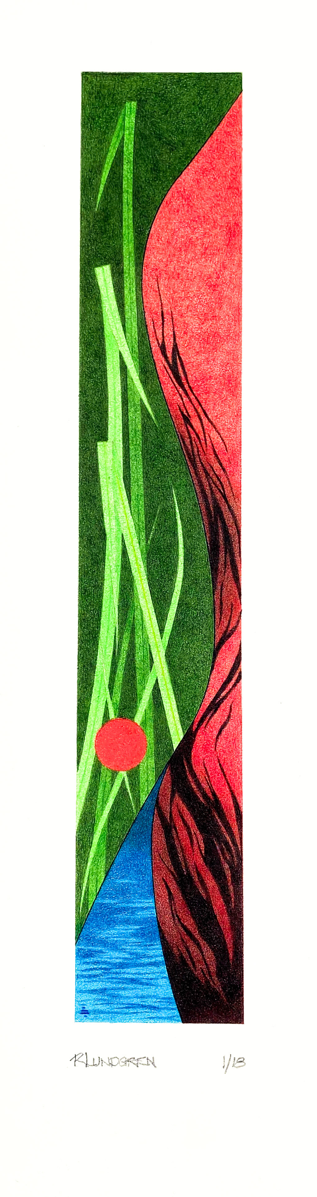 Lua Pele (approx. 2" x 11.5" image size, 4" x 14.5" paper size)