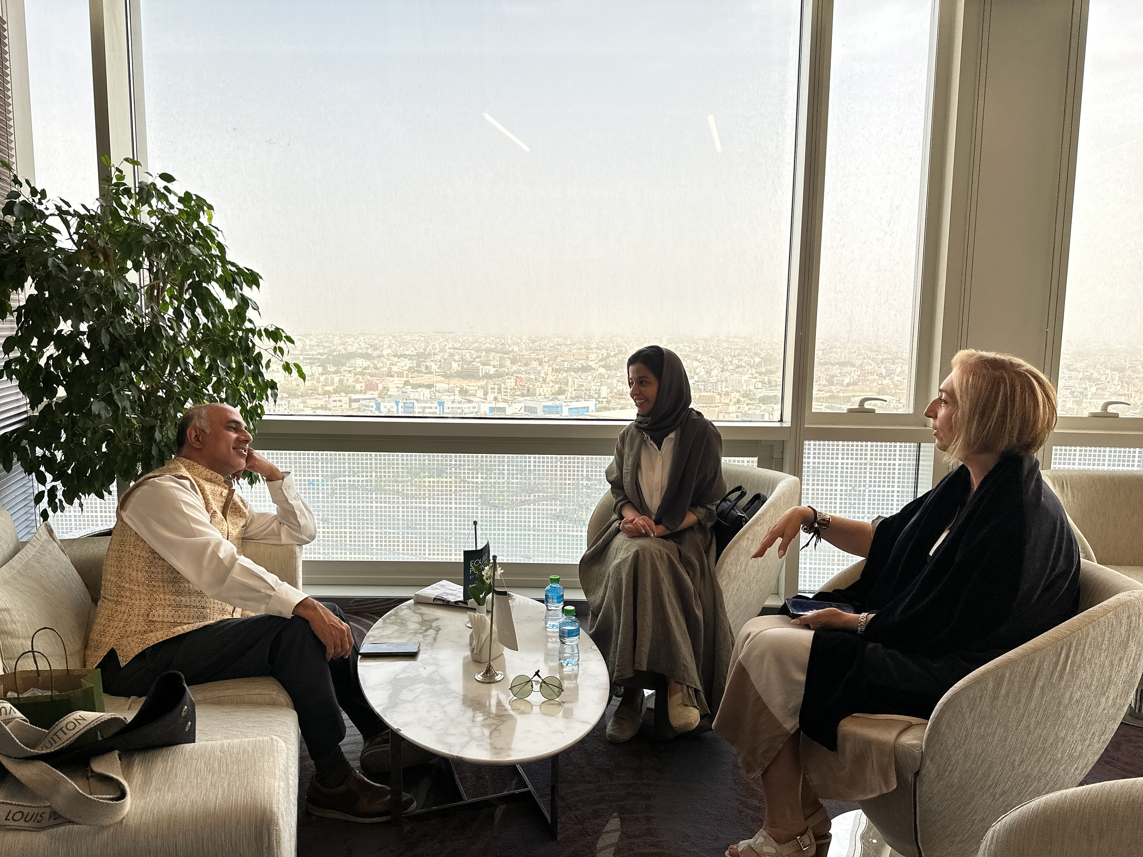 MRS. ALEXANDRA GRAVAS WITH PRESS - INTERVIEW 