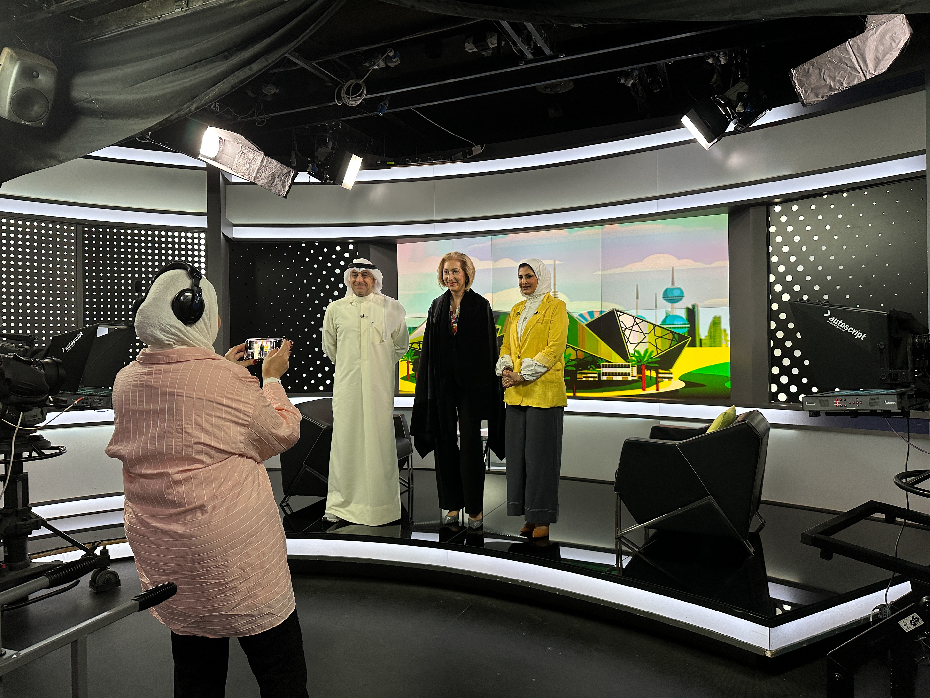 MRS. ALEXANDRA GRAVAS AT KUWAIT TV STUDIOS - GOOD MORNING KUWAIT