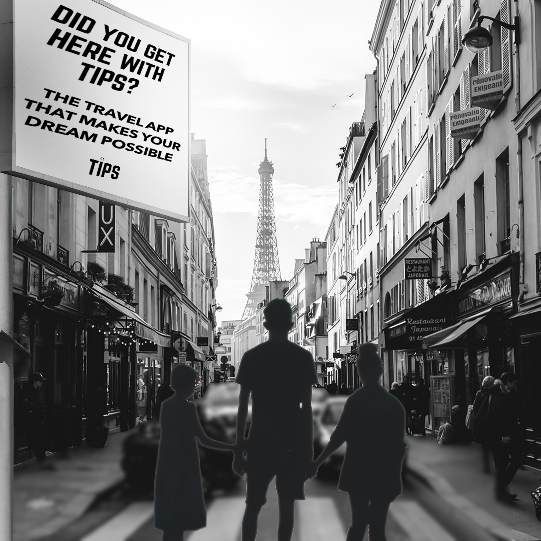 Graphic for TIPS Travel marketing campaign showing that you can plan a trip from the product. 