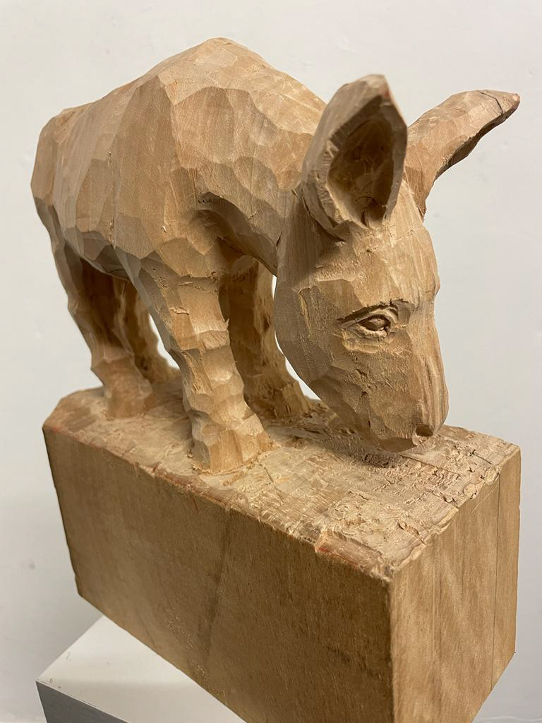 Holzfigur Figürliche Holzschnitzerei Holz Handwerk Kunst Pascal Erb