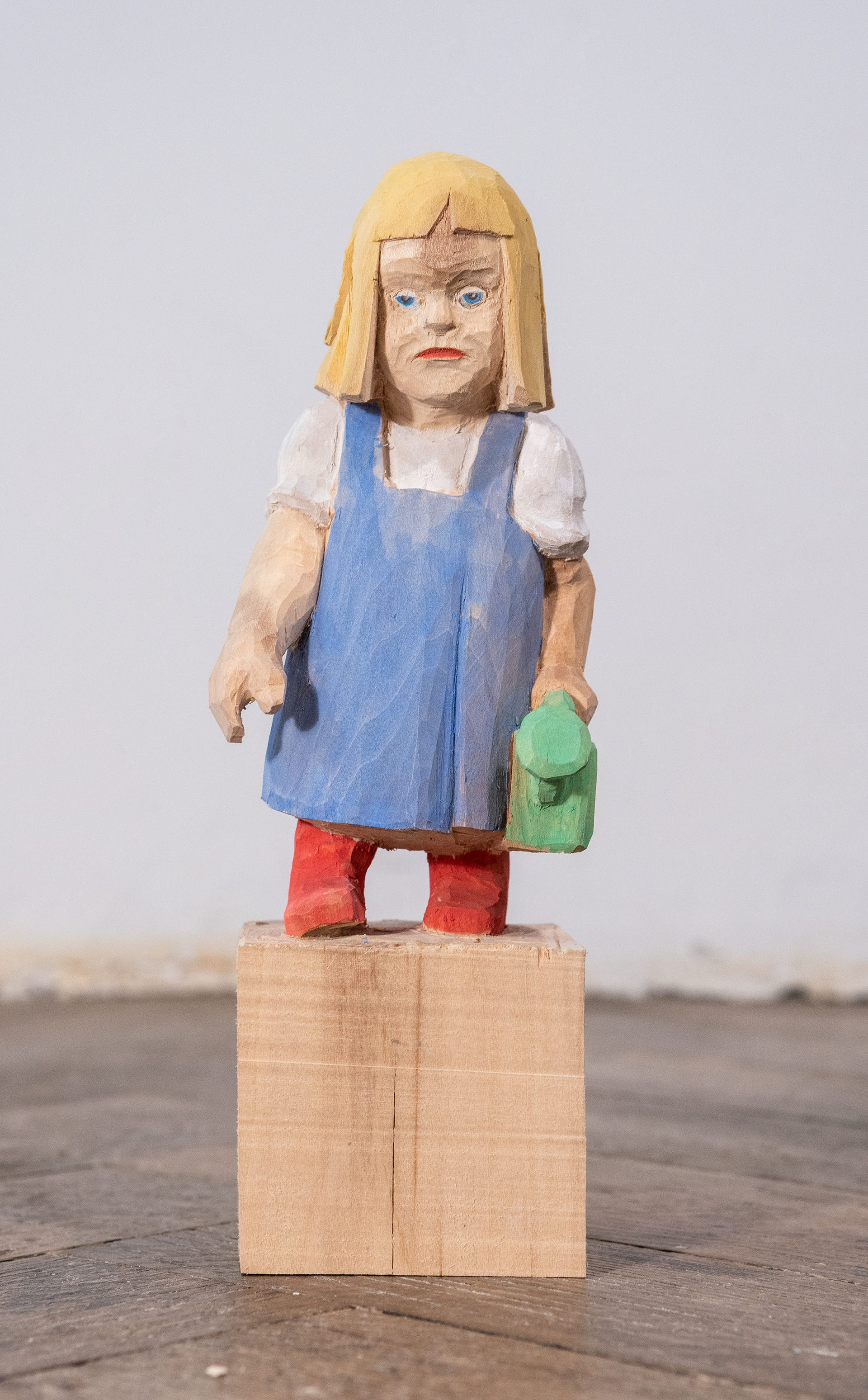 Holzfigur Figürliche Holzschnitzerei Holz Handwerk Kunst Pascal Erb
