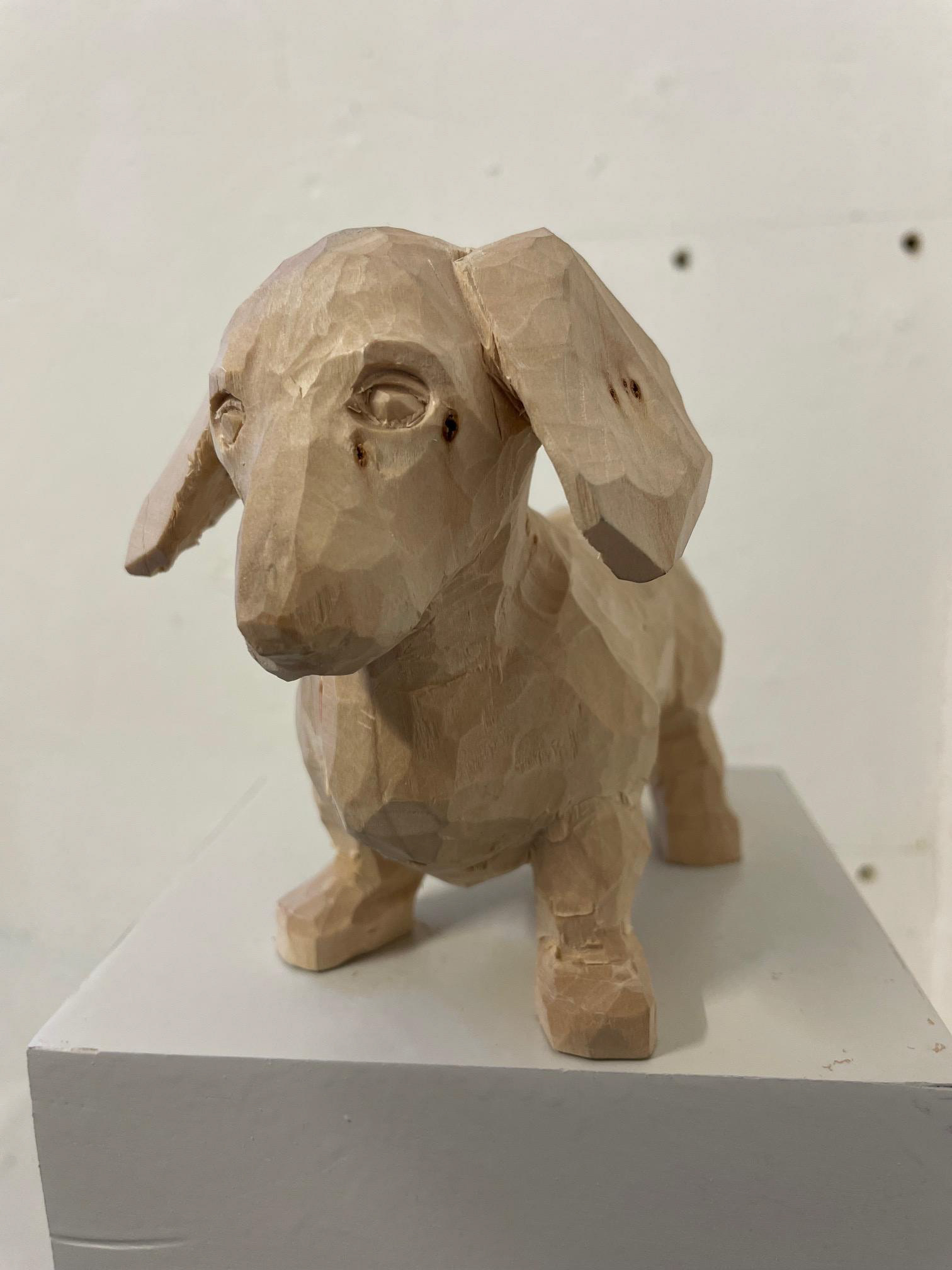 Holzfigur Figürliche Holzschnitzerei Holz Handwerk Kunst Pascal Erb