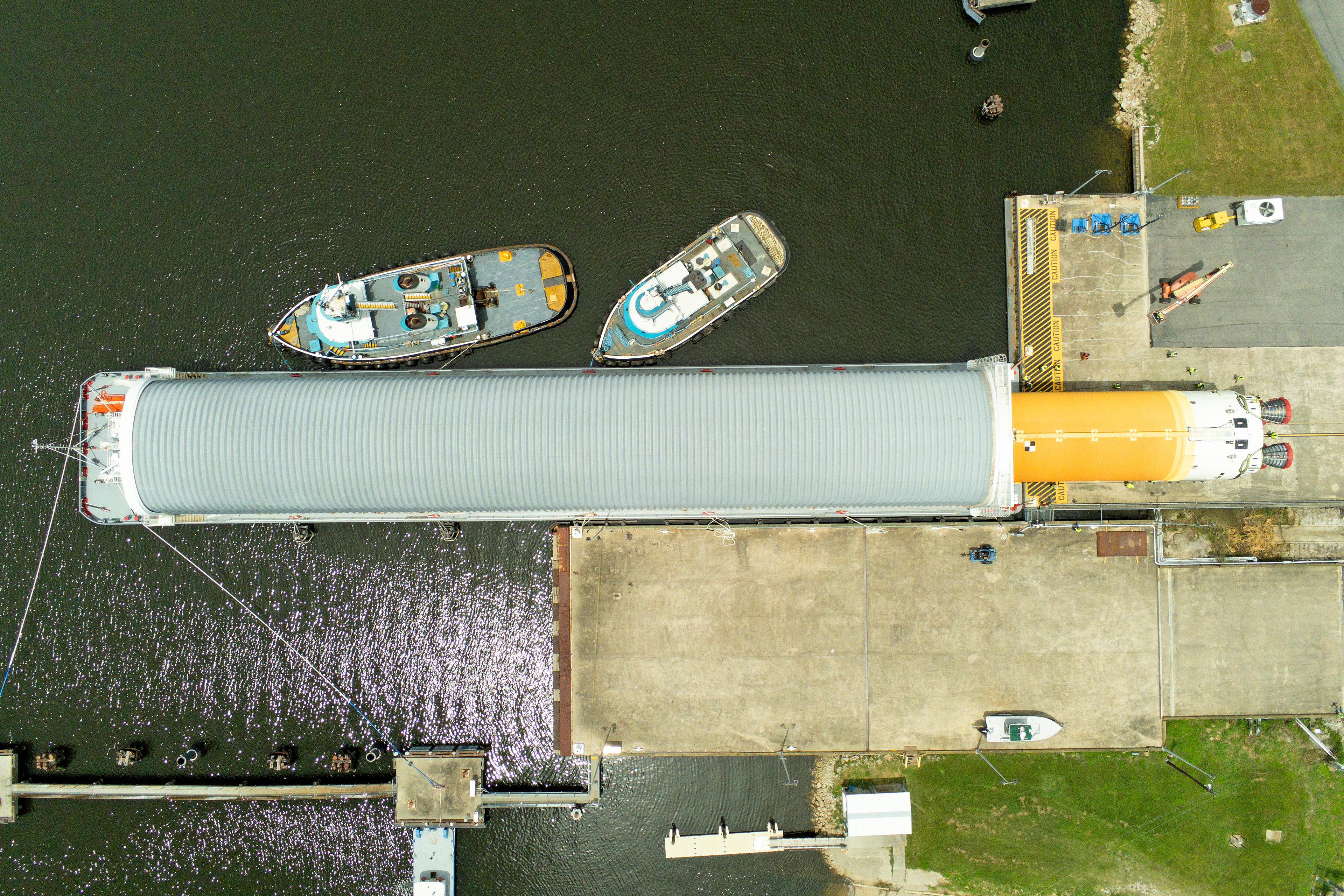 SLS: Core Stage II onto Pegasus Barge